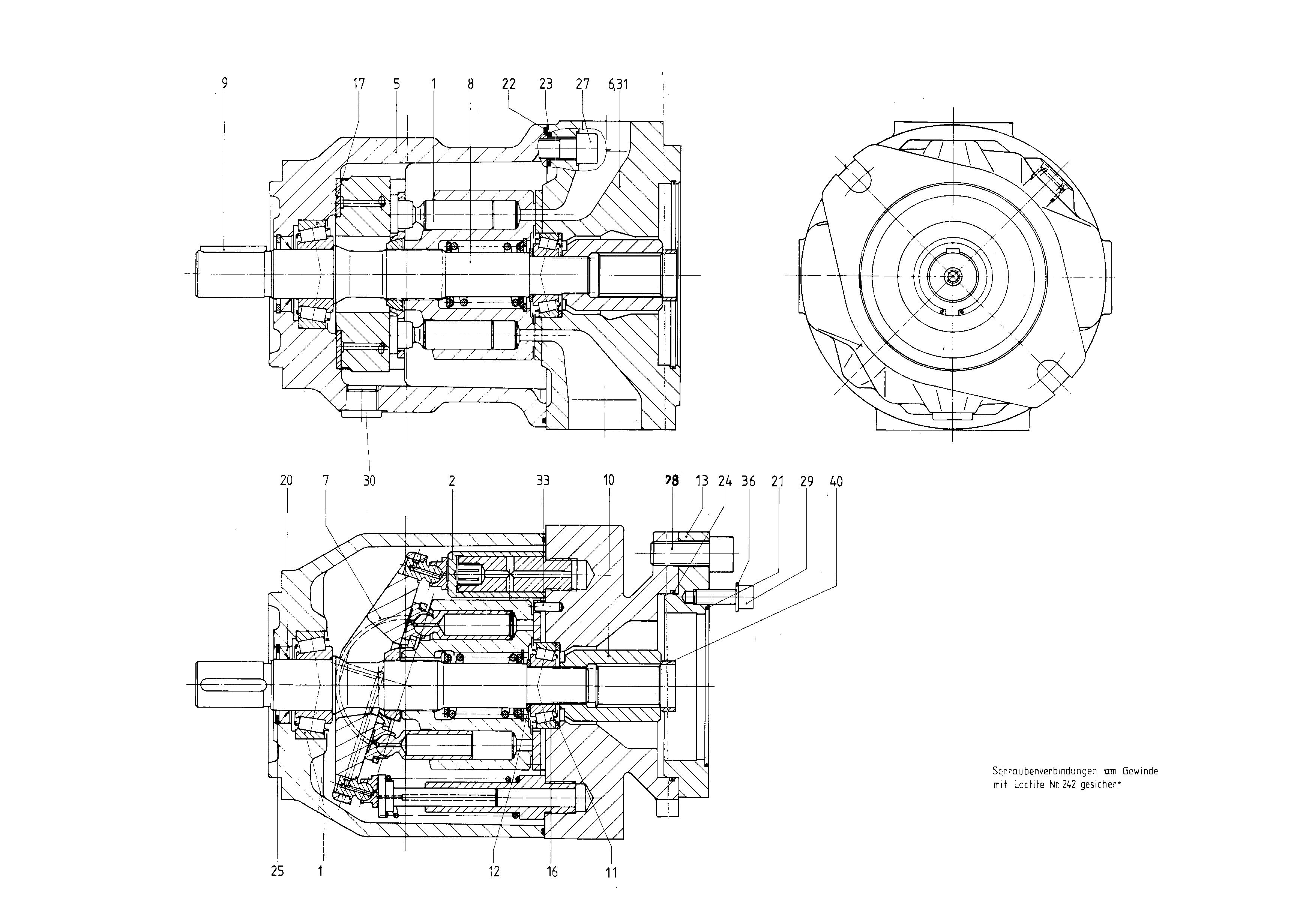 G A10V O 71 OV /31L-PSC62K00 -SO458 — Zeichnung