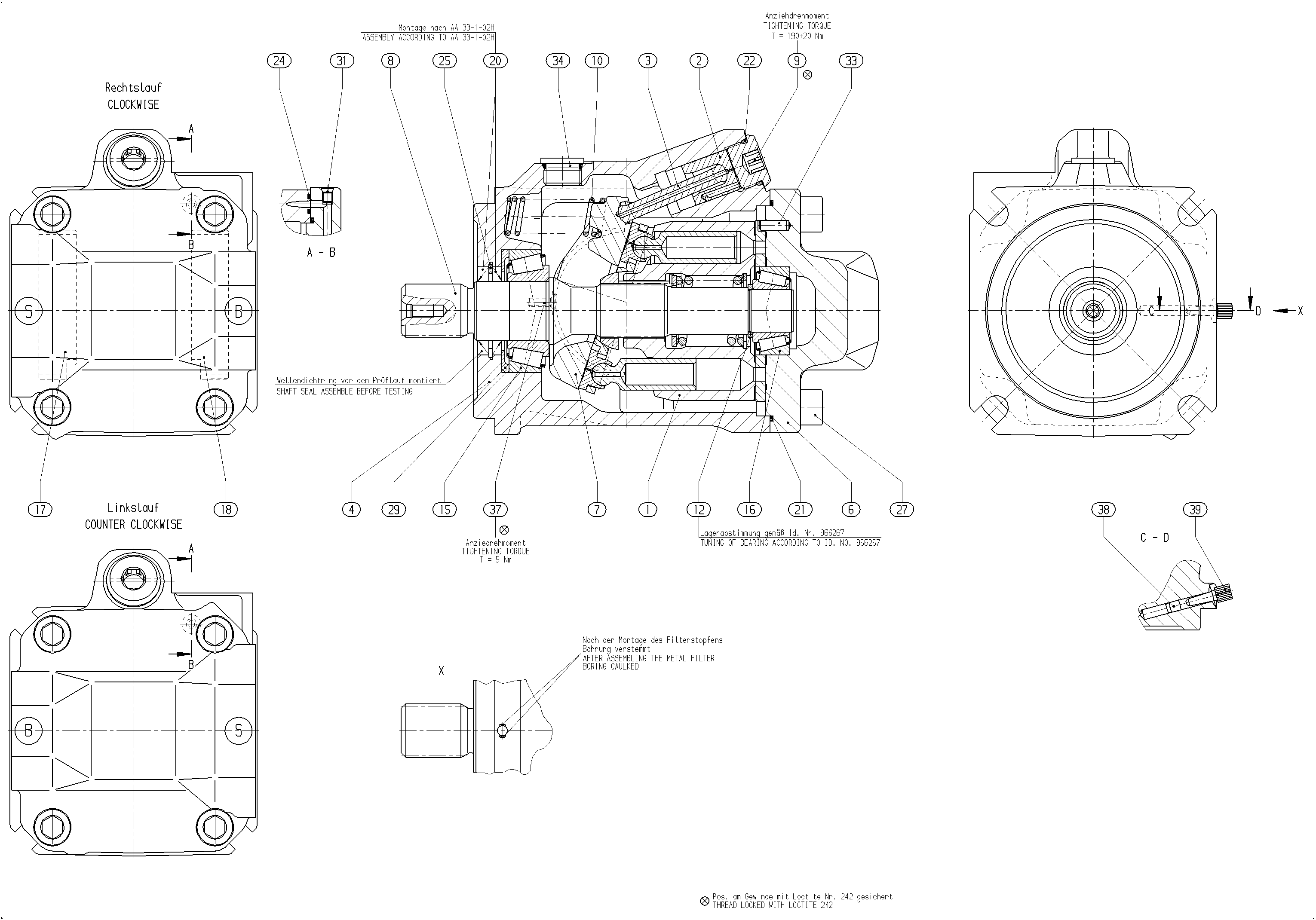 G A10V O 60 OV /52R-VUC12N00 -S1853 — Zeichnung