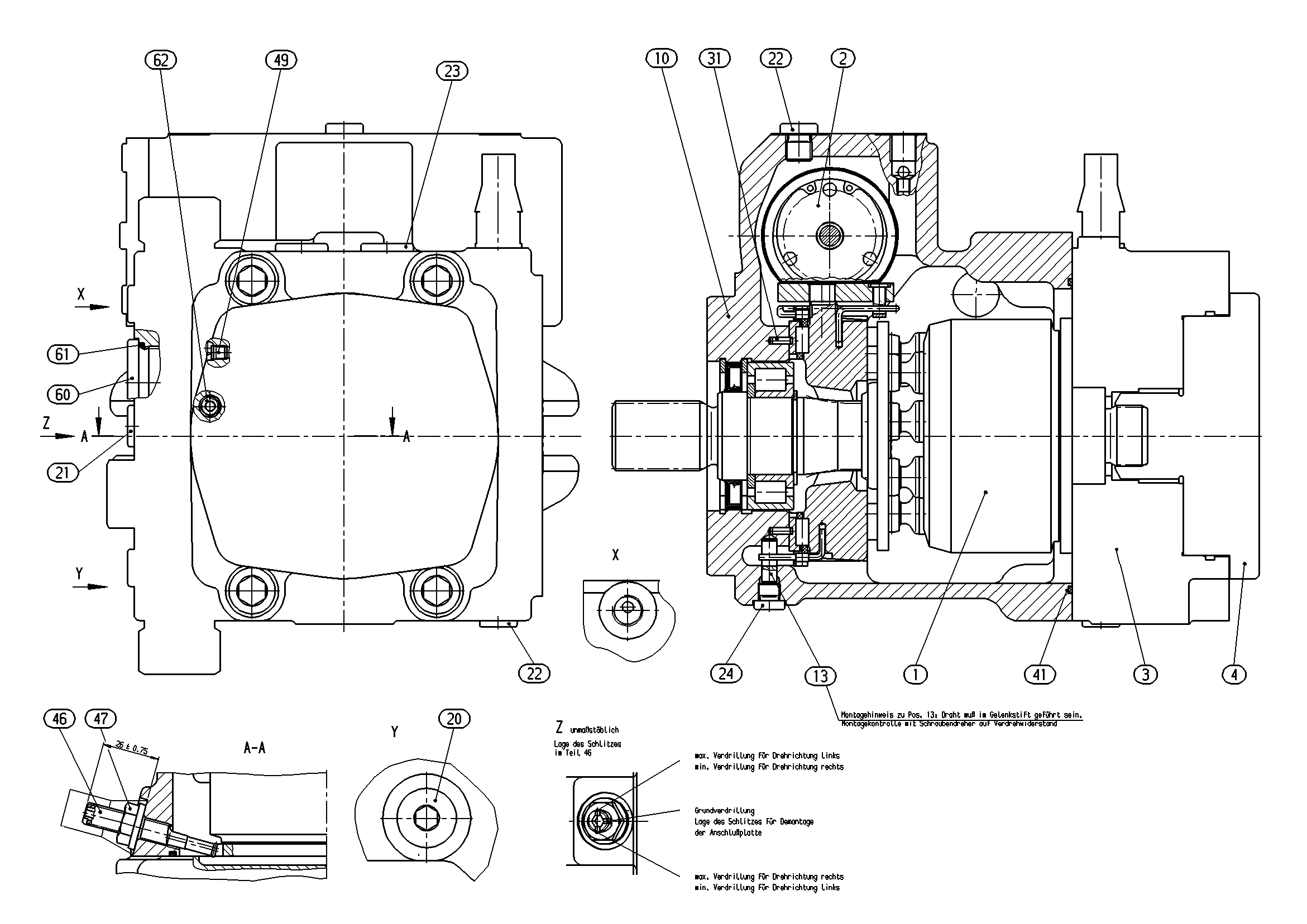 A10VG63DGD1/10R-NSC10F005S-S — Zeichnung