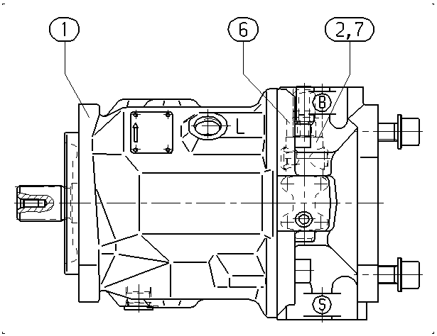 A A10V O 71 DFR1/31L-PSC62K07 -SO596 — Zeichnung