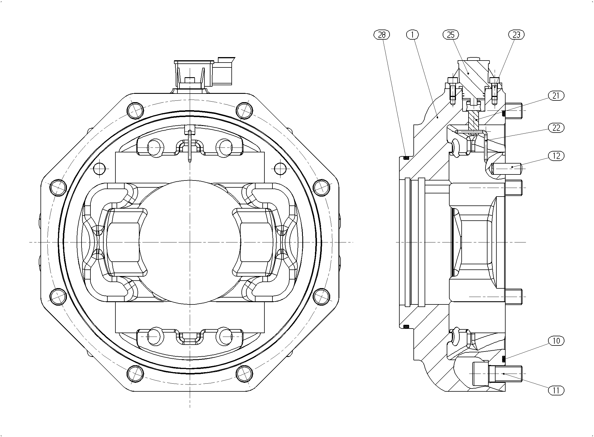 BEARING FLANGE — Zeichnung