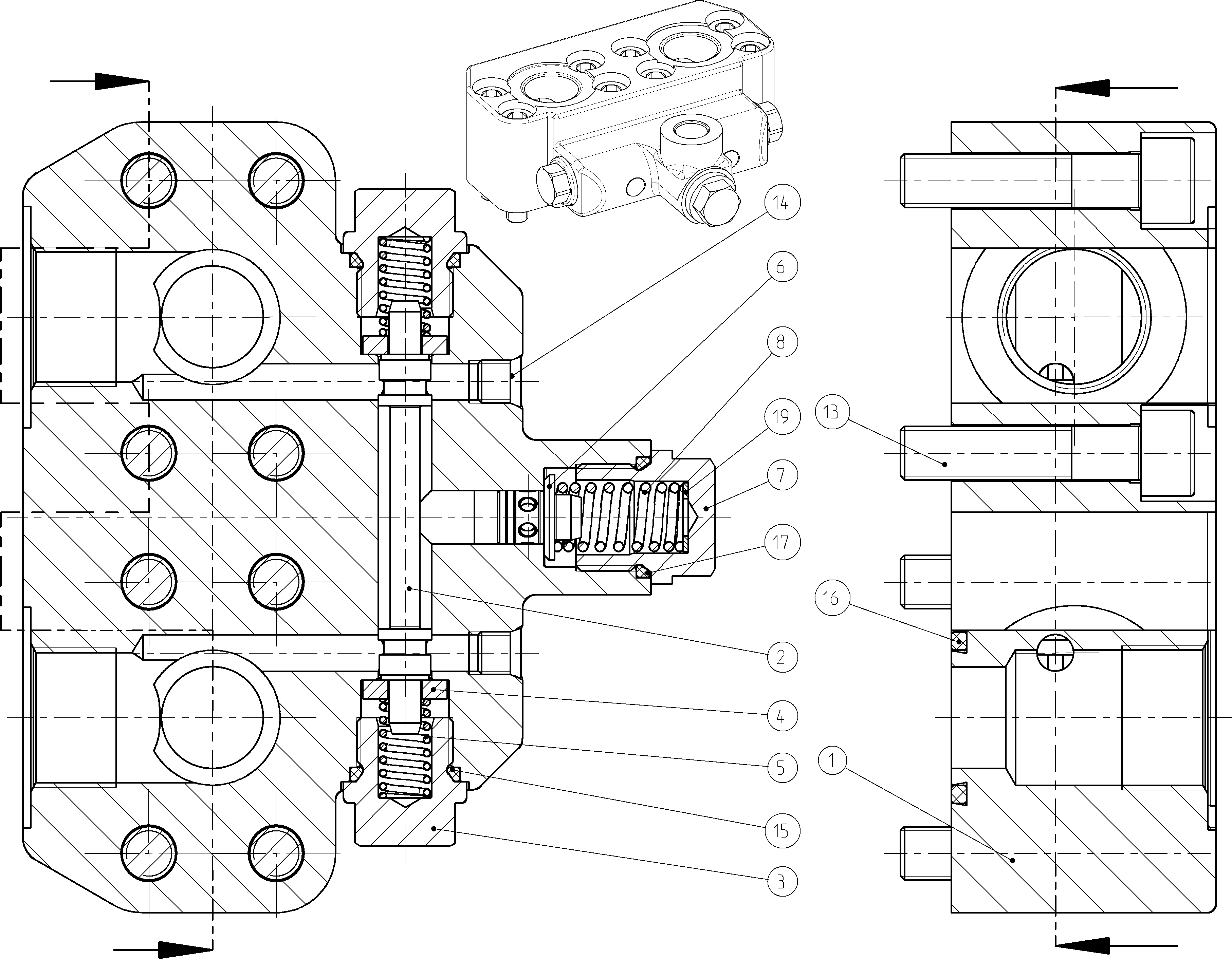 FLUSH/BOOST PRESSURE VALVE — Zeichnung