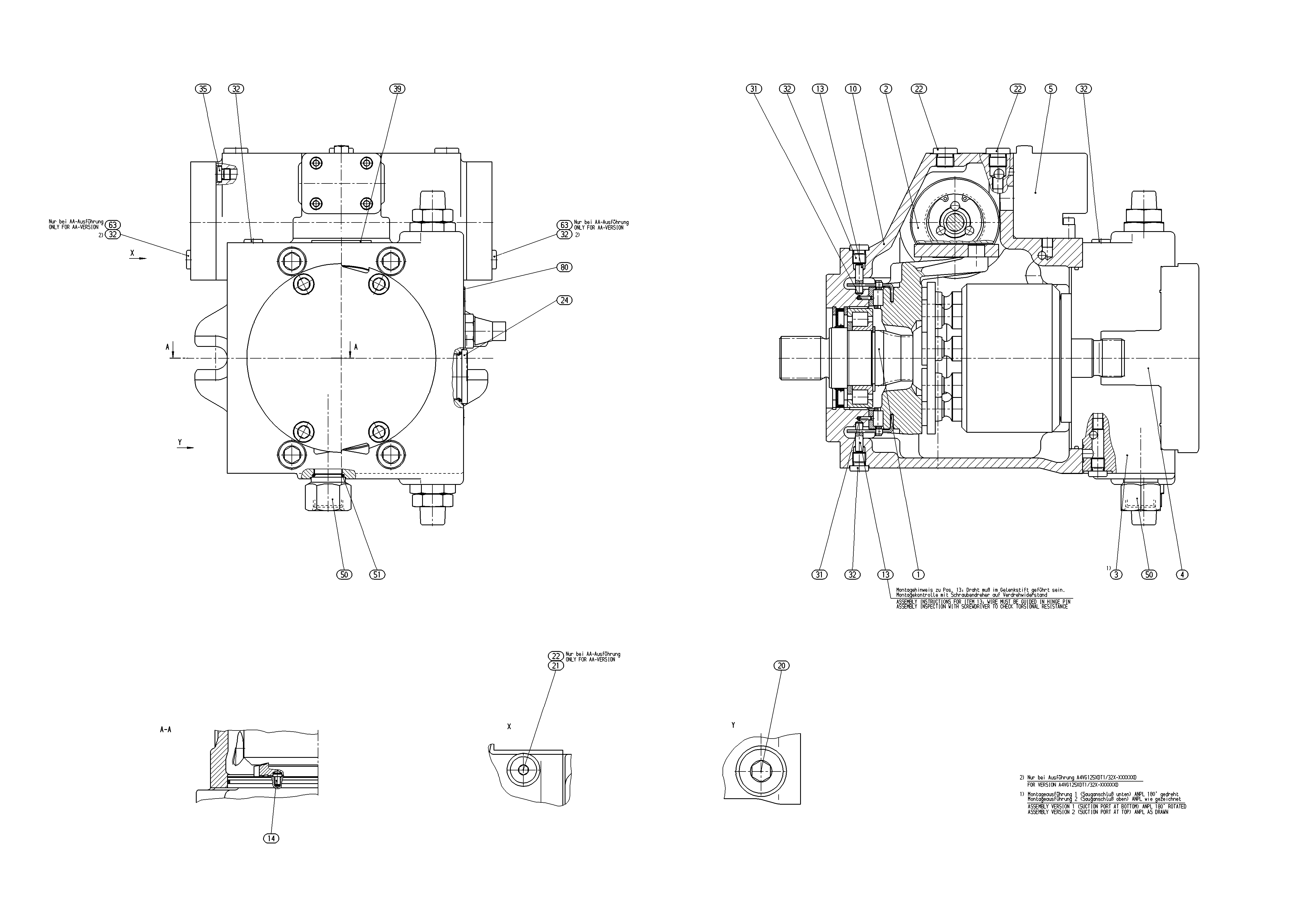 AA4VG125HD1/32L-NSFXXFXX1D-S'M1' — Zeichnung