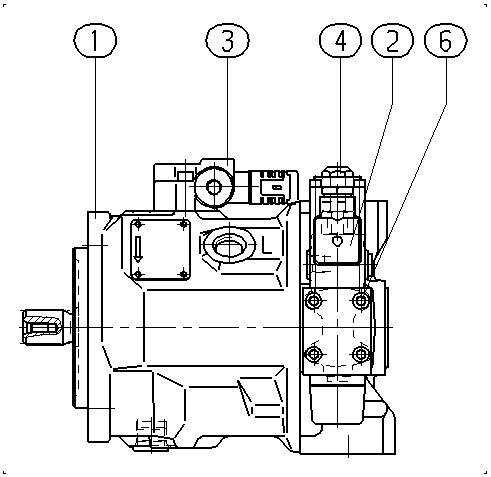 A A10V O 45 FEG /31R-PSC62N00 — Zeichnung