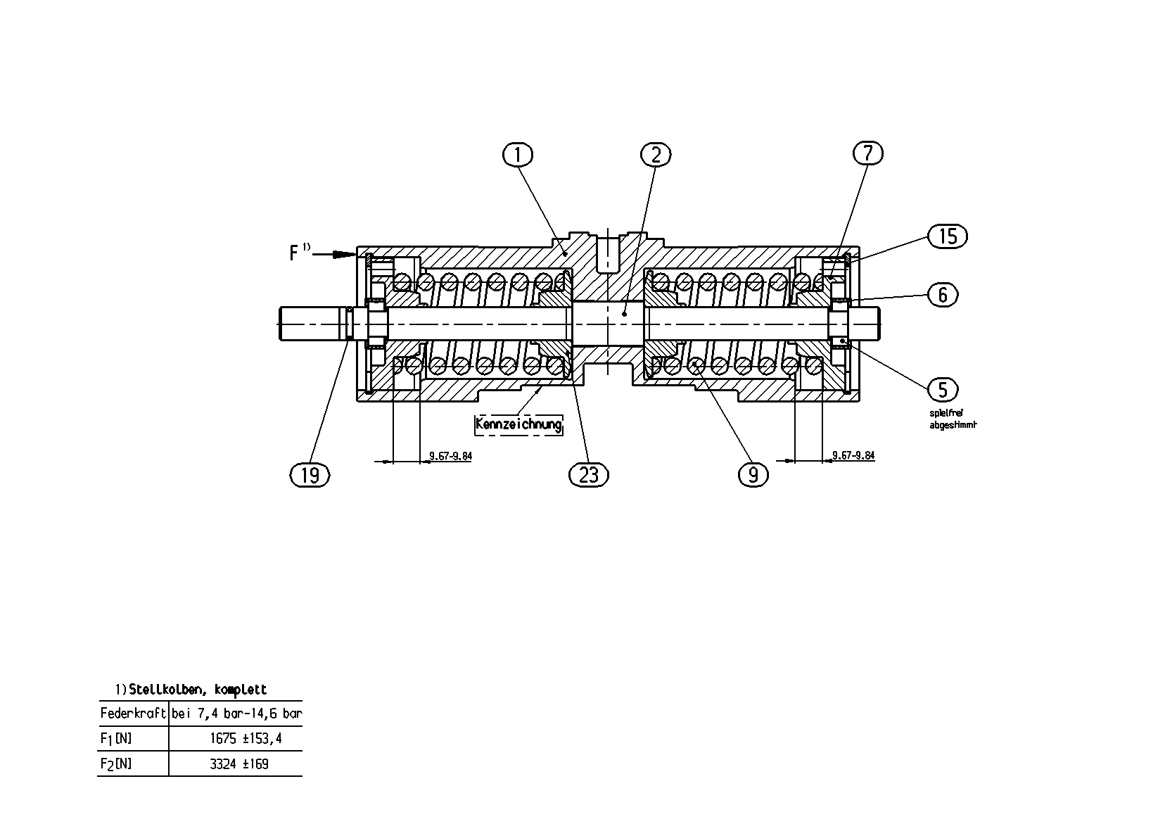 POSITIONING PISTON — Zeichnung