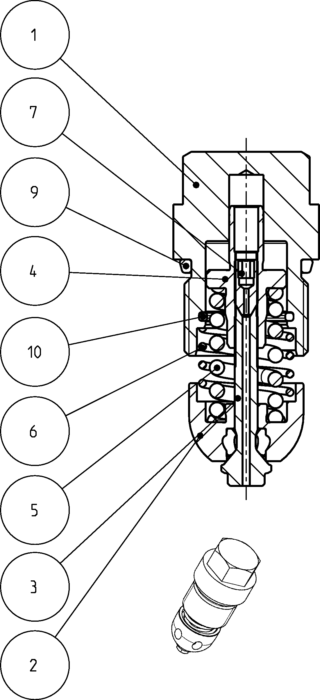 PRESSURE RELIEF VALVE — Zeichnung