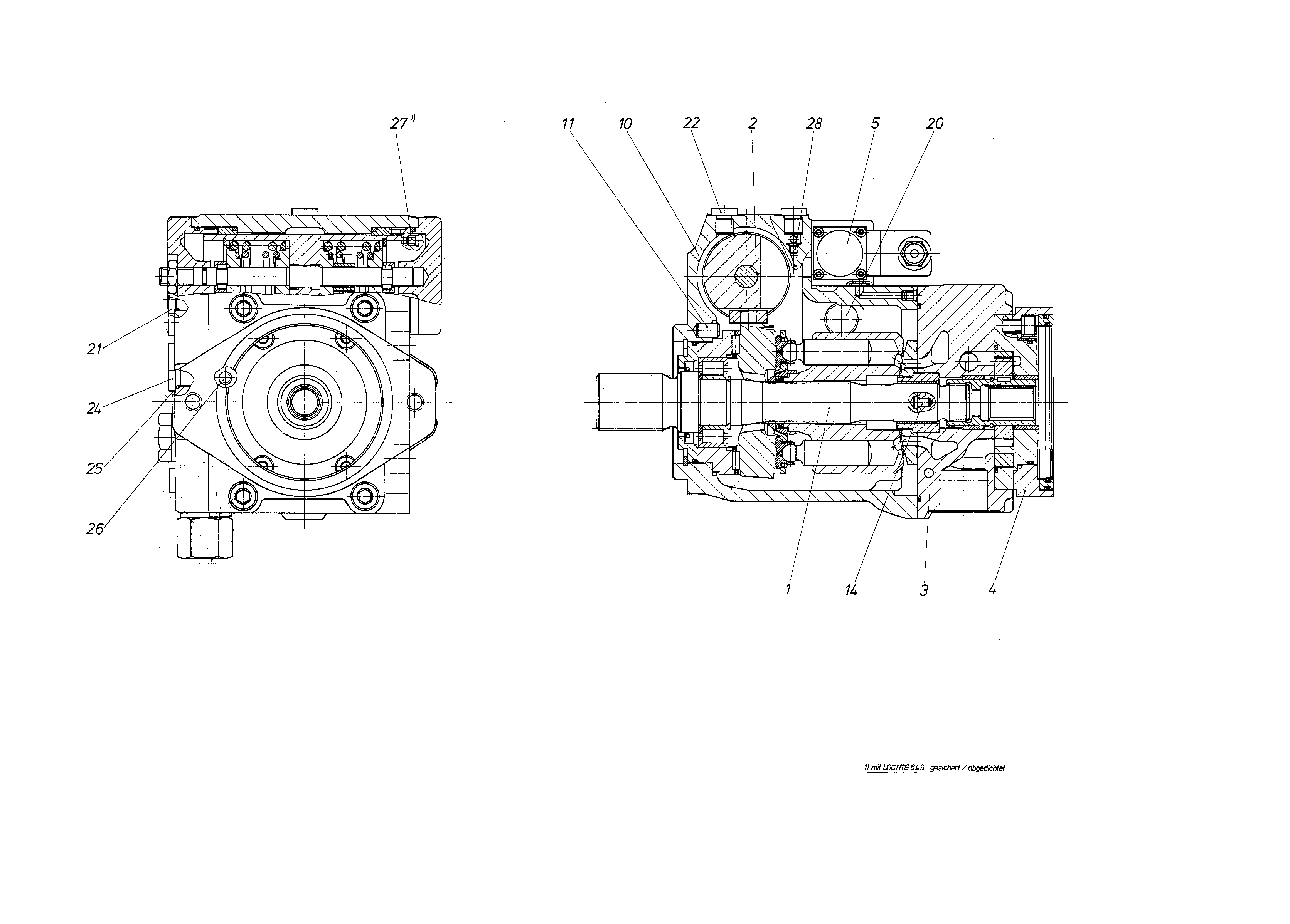 A11VG50EZ21/11L-PXC10F022S-S — Zeichnung