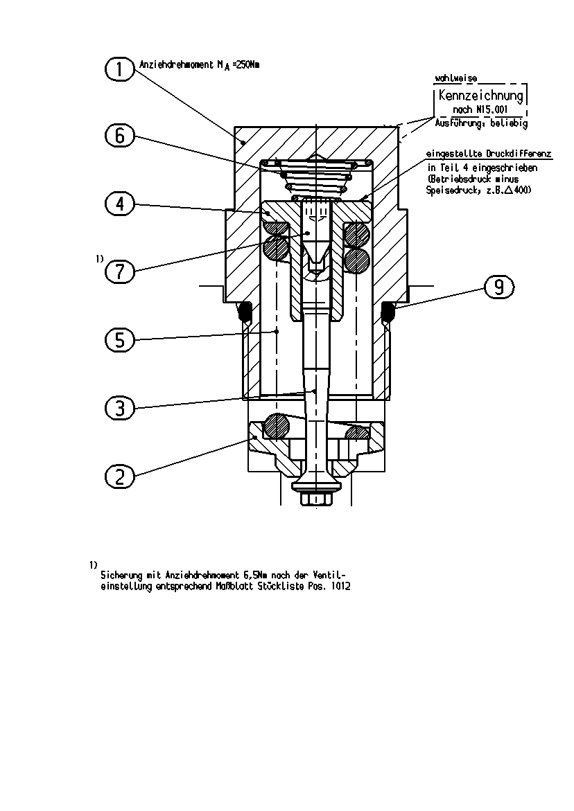 PRESSURE RELIEF VALVE — Zeichnung