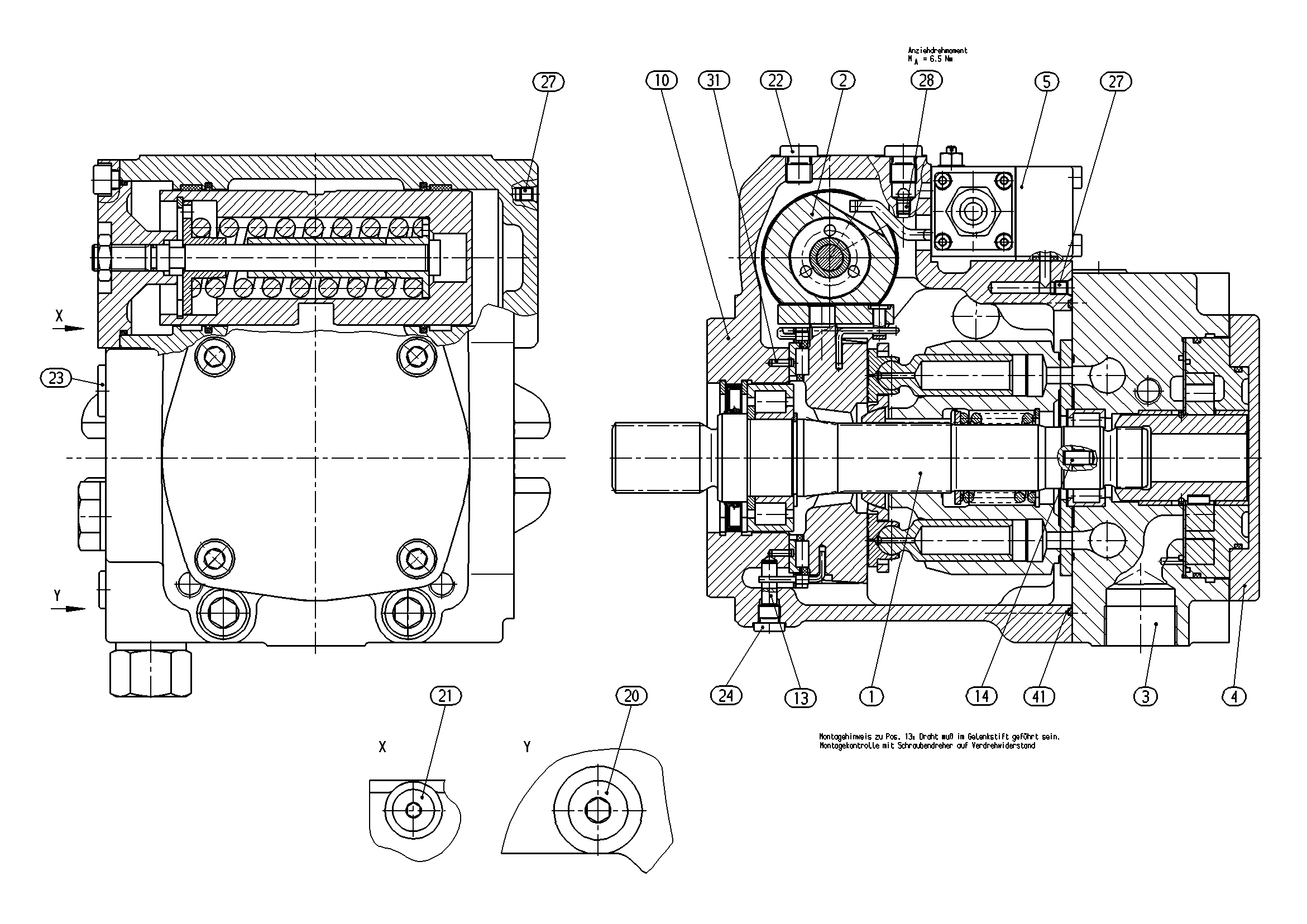 A10VG63HD1/10R-NSC10F003S — Zeichnung