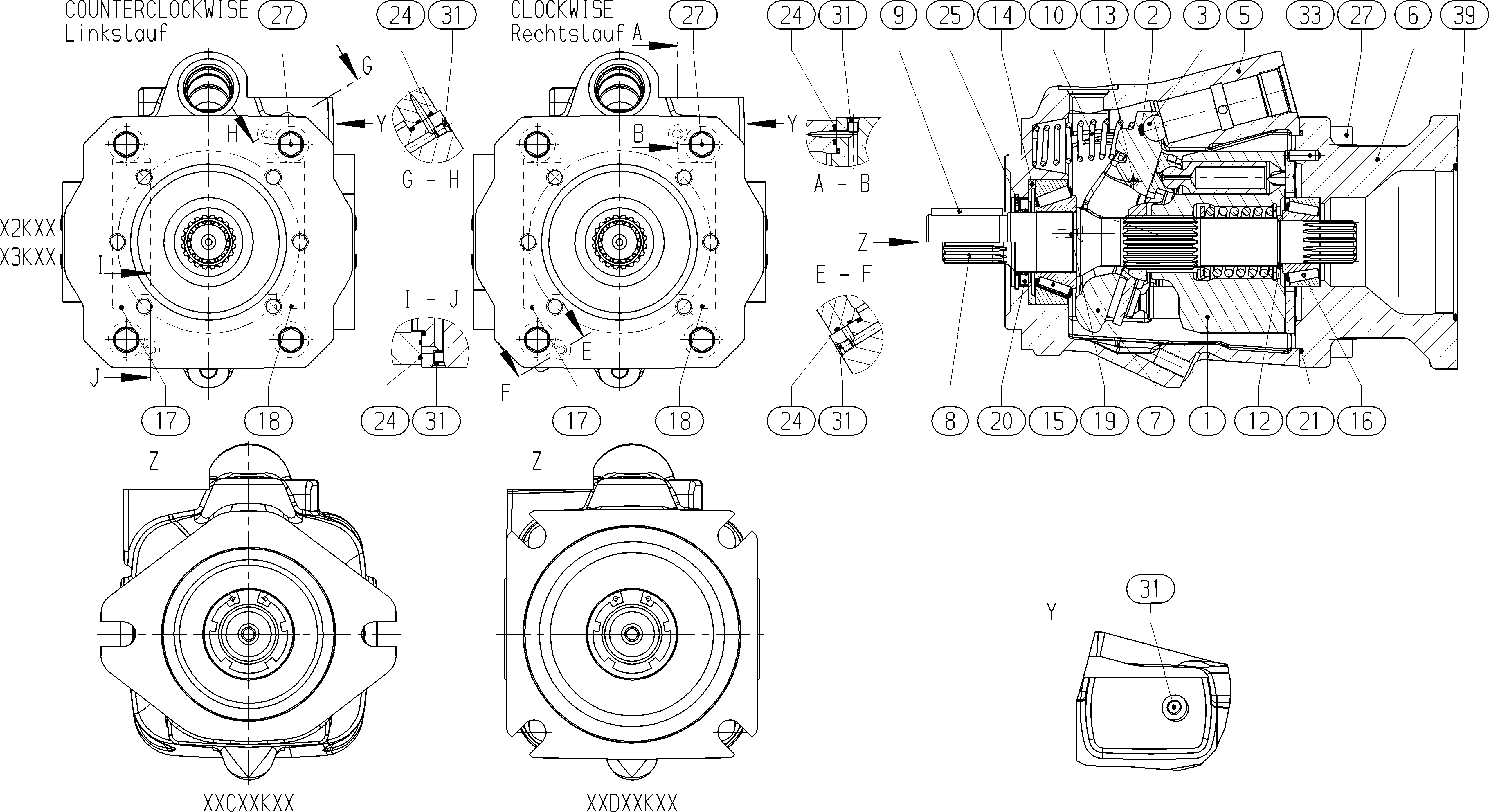 G A10V O 63 DR /53L-VRC12K04/K68 — Zeichnung