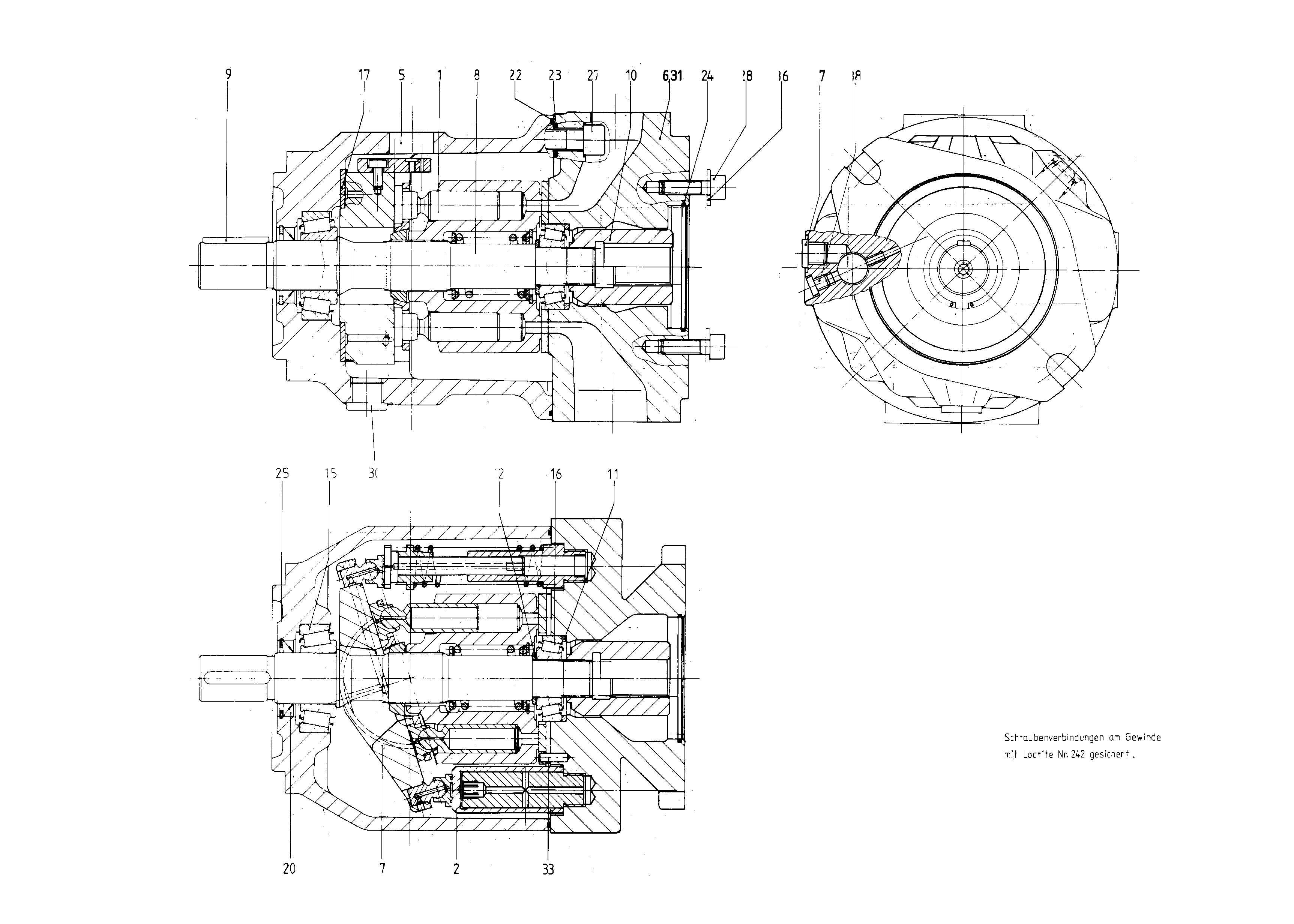 G A10VSO 71 OV /31R-PPA12K26 LR -SO328 — Zeichnung