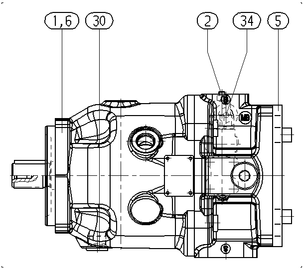 A A10VSO 71 DR /32L-VKD82U99ES2040 — Zeichnung
