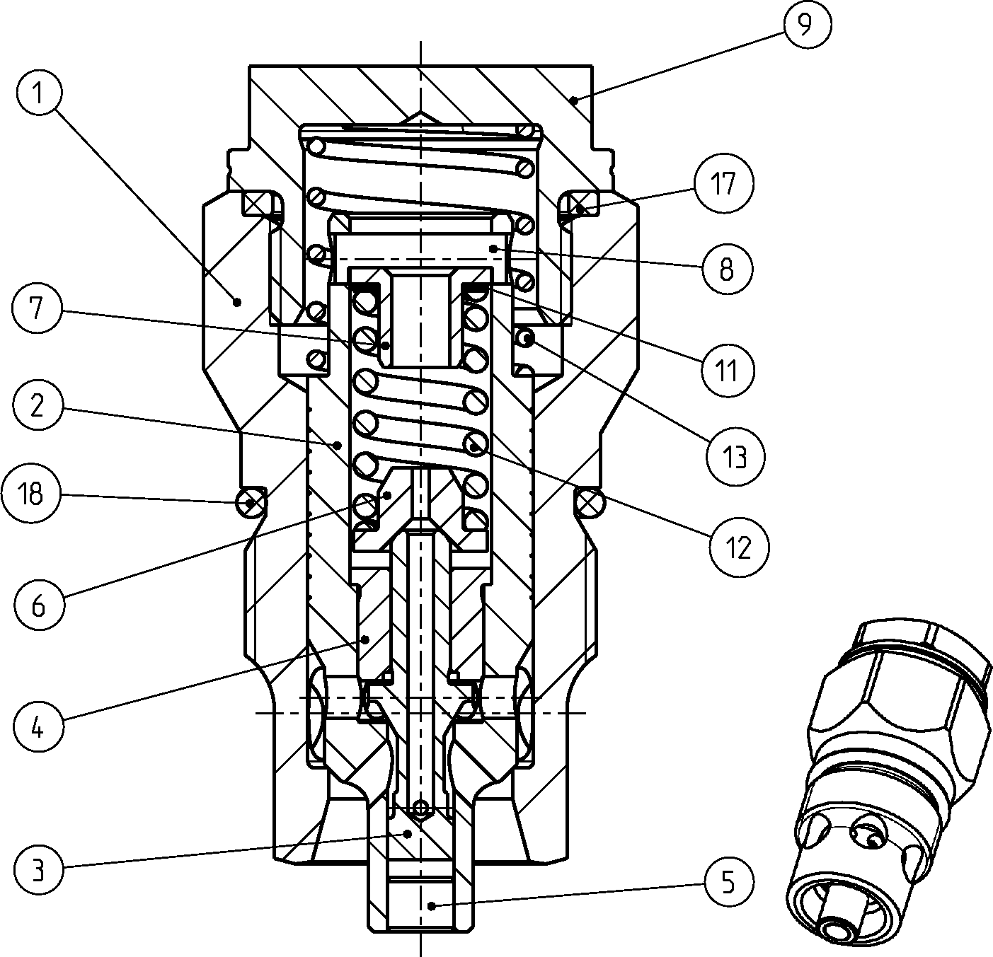 PRESSURE RELIEF VALVE — Zeichnung
