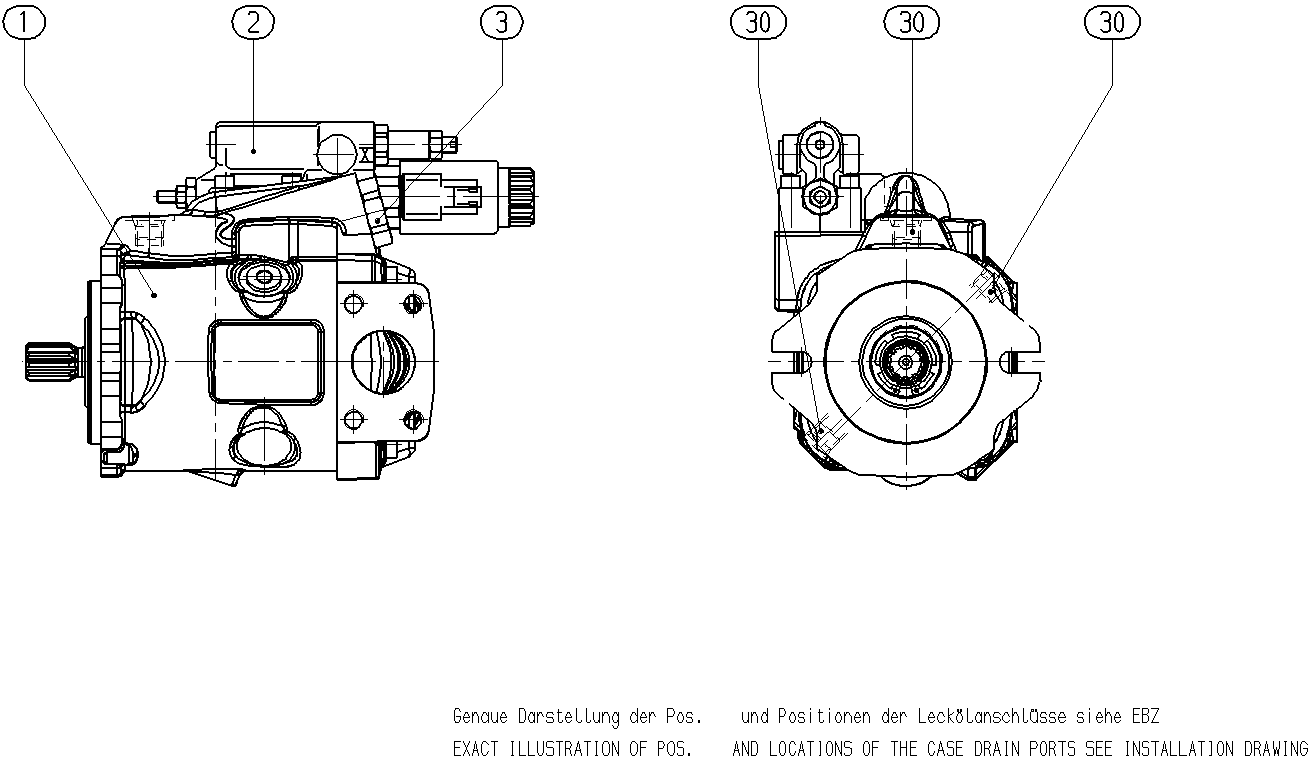A A10VNO 28ED 73/53L-VRC12N00P -S2111 — Zeichnung