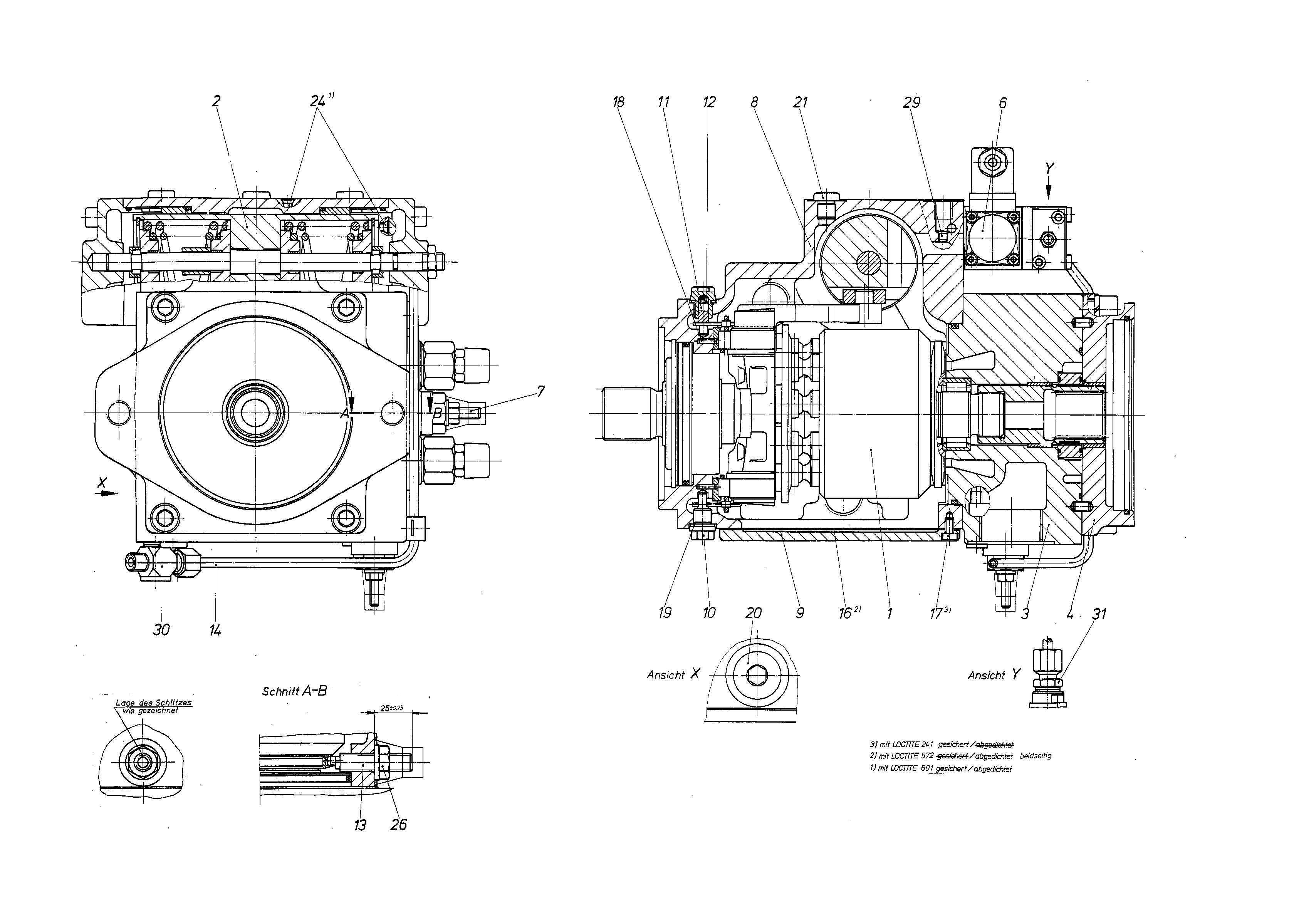 A4VG71DA1D2/30L-PZF10K071E-S — Zeichnung