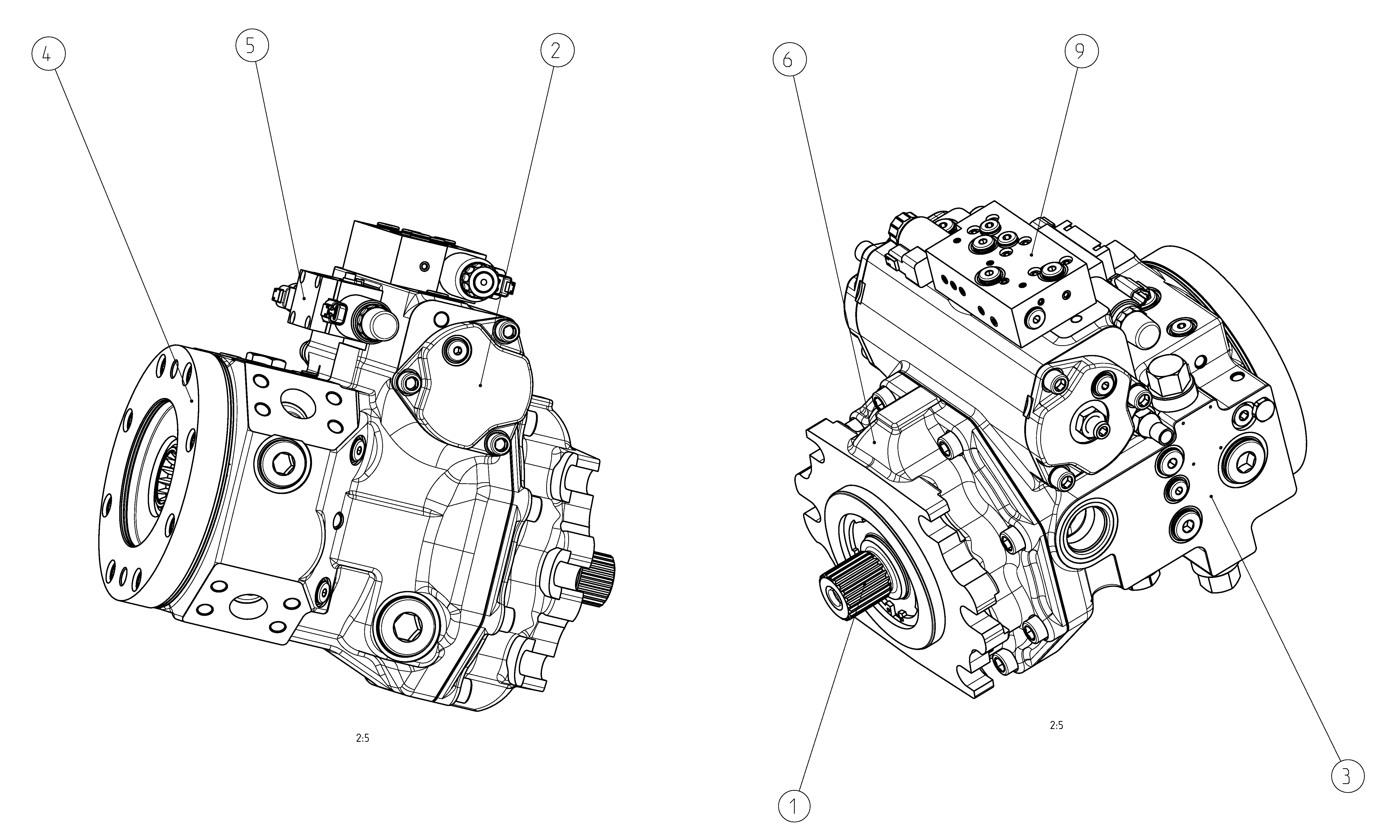 A4VG145EP4DP0W0/40MLND6A11BC1T1AS00-0 — Zeichnung