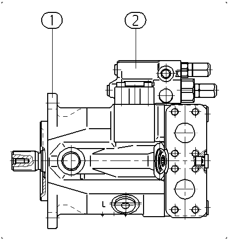 A A10V O 45 DFR1/52WX-VSC95N000 -SO481 — Zeichnung