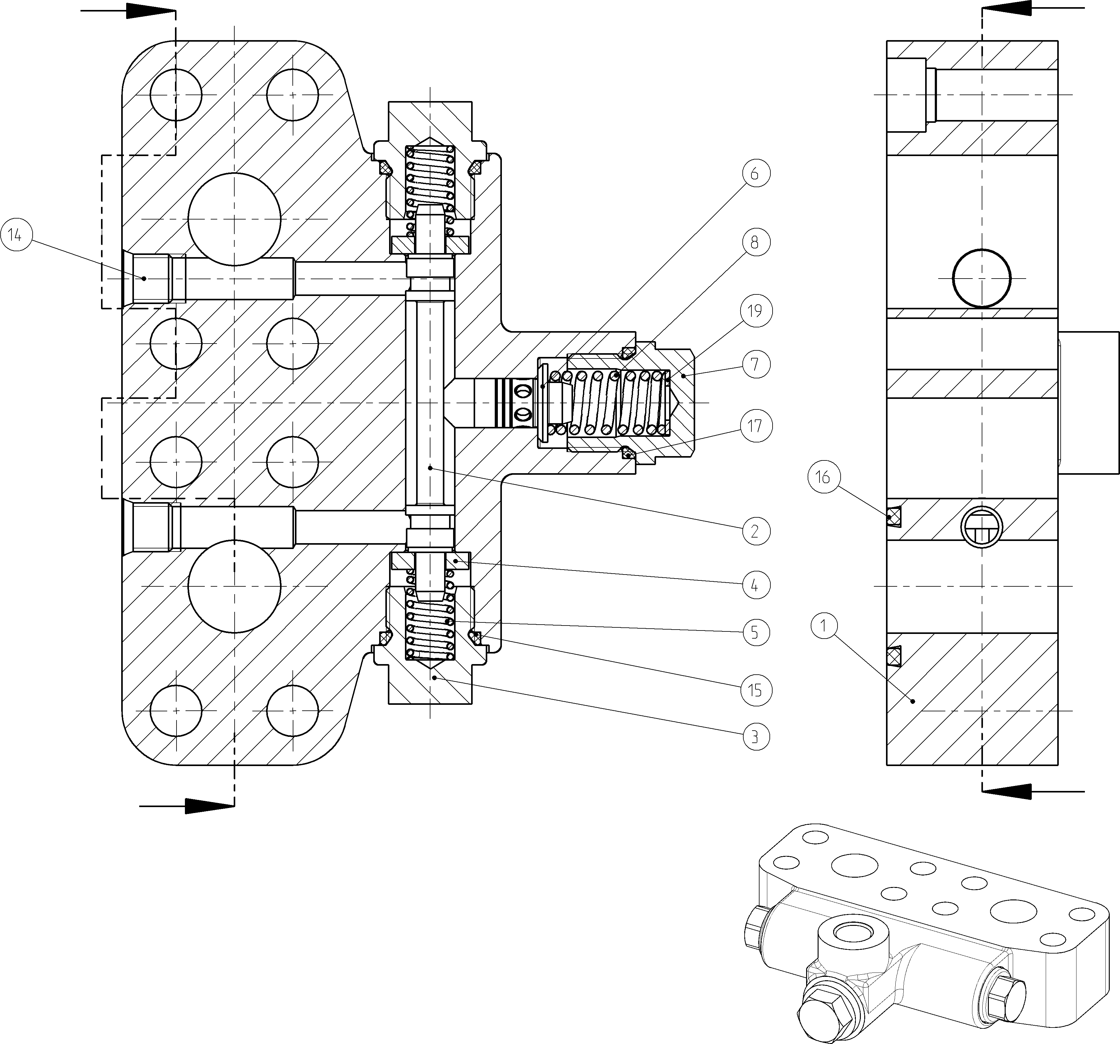 FLUSH/BOOST PRESSURE VALVE — Zeichnung