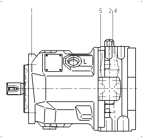AA10VO45DFR1/31L-PSC62K01-SO153 — Zeichnung