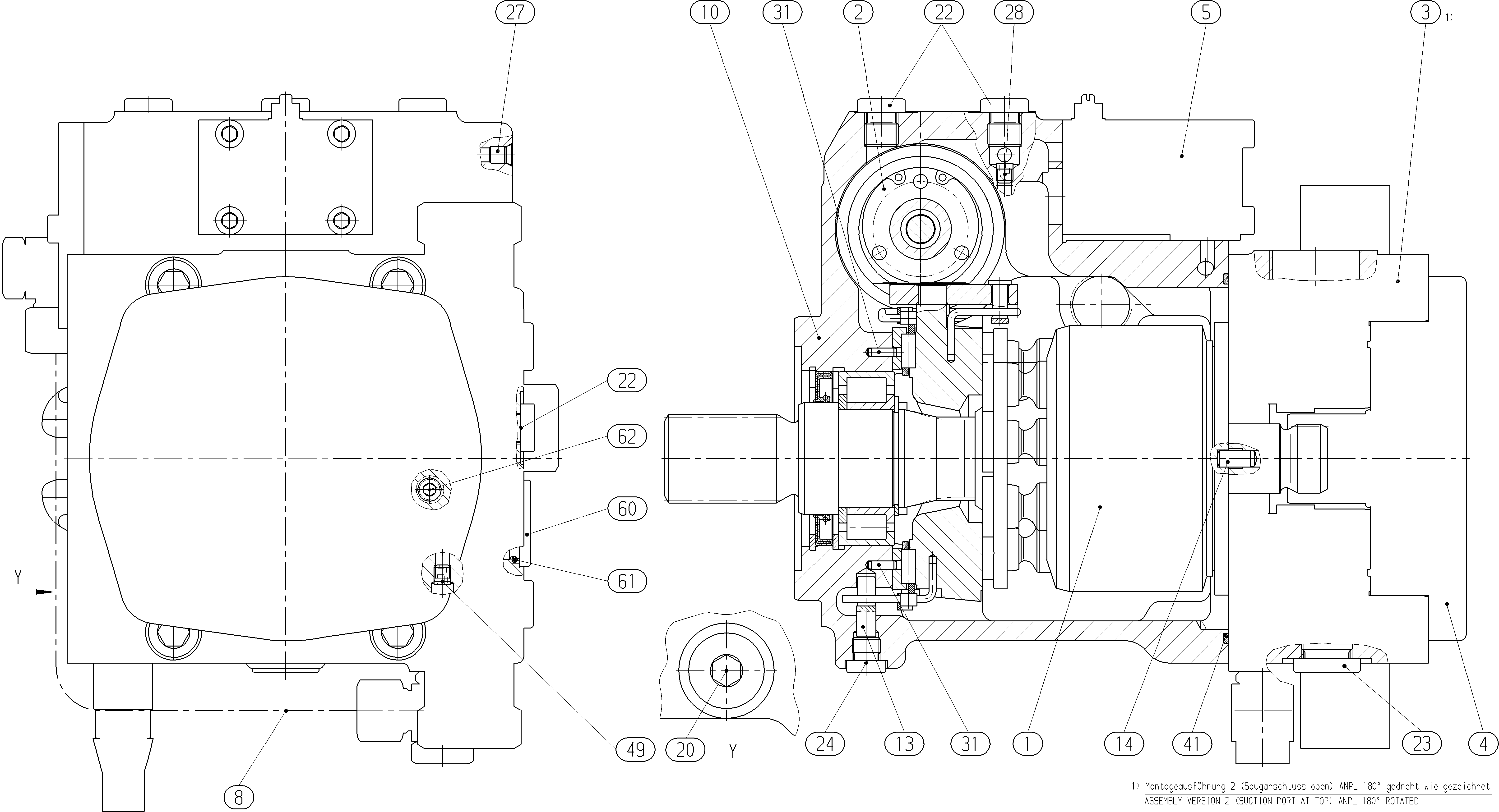 A10VG45EP3D1/10R-NSC13F025SP — Zeichnung