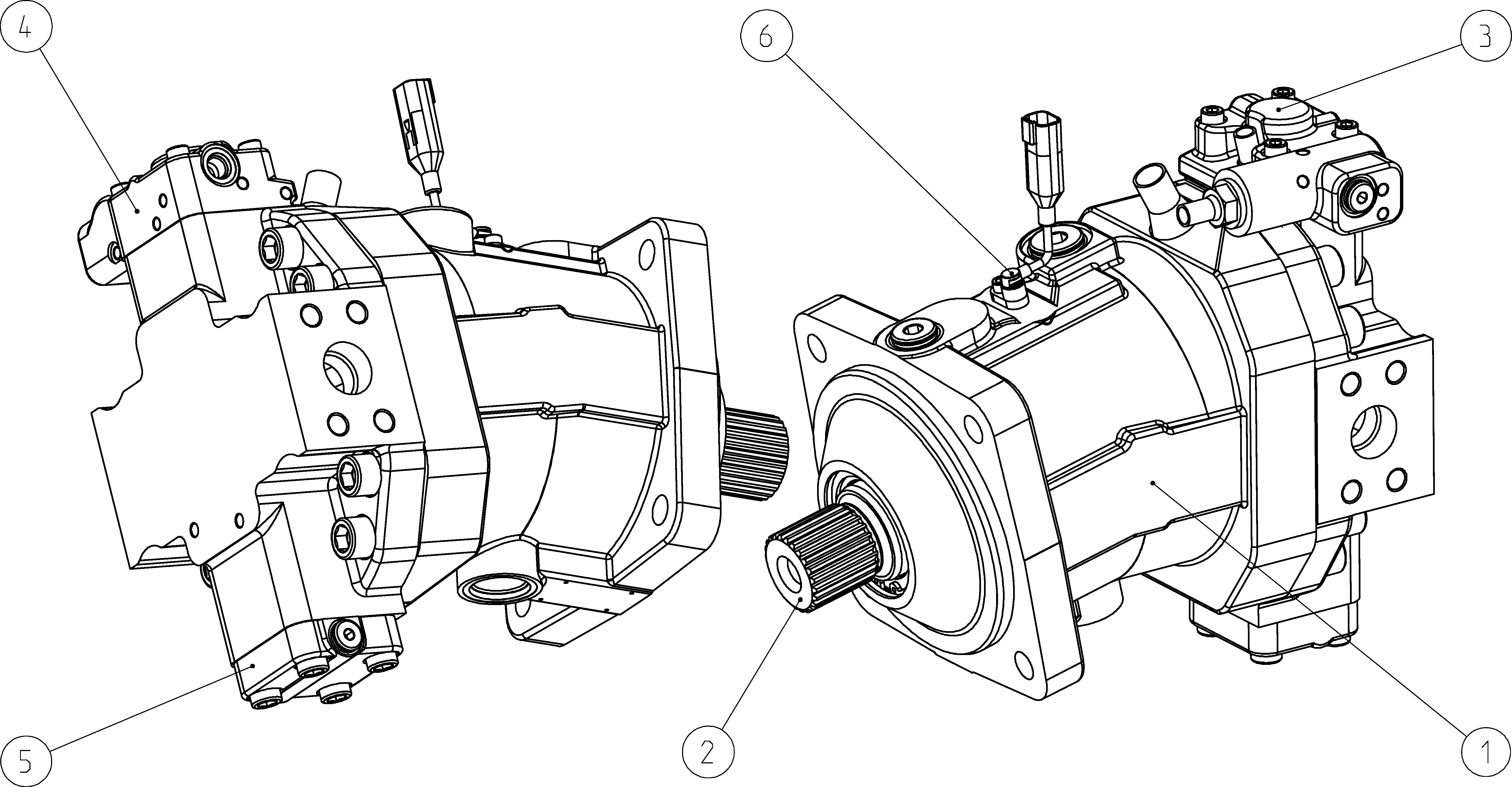 A6VM150HP5D1000XC/71MWV0R4A220V-Y — Zeichnung