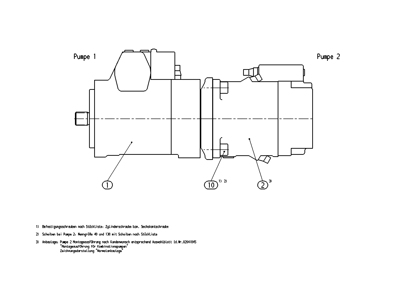 A4VG125EP1/32+A11VO40DRS/10 — Zeichnung