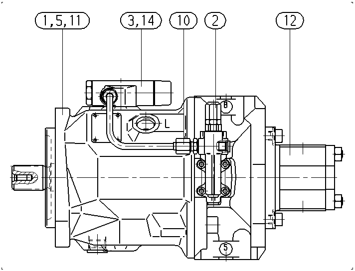 AA10VO71DFLR/31R-VSC12G50-SO558 — Zeichnung