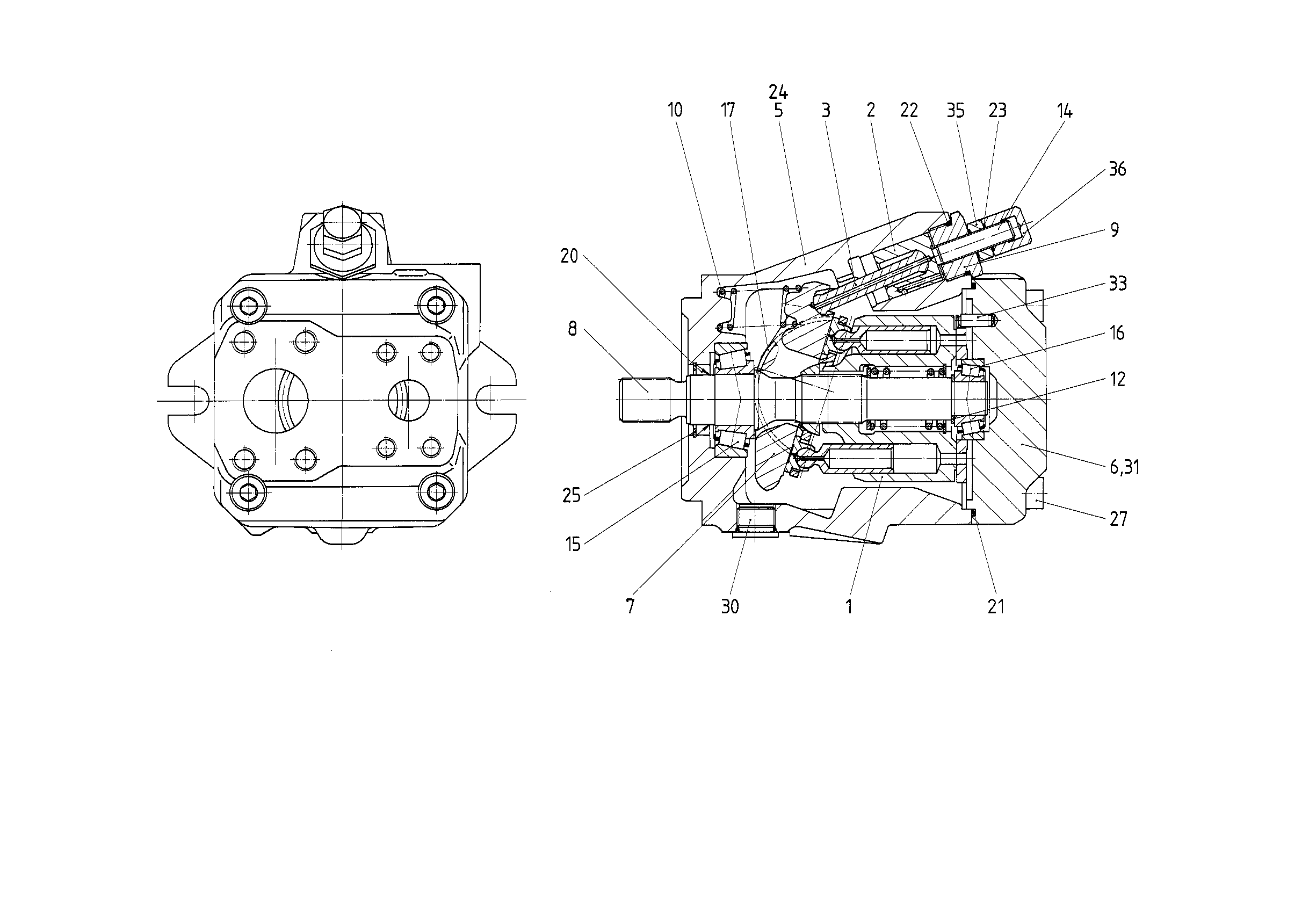 G AA10V O 28 OV /50R-PSC61N00 — Zeichnung
