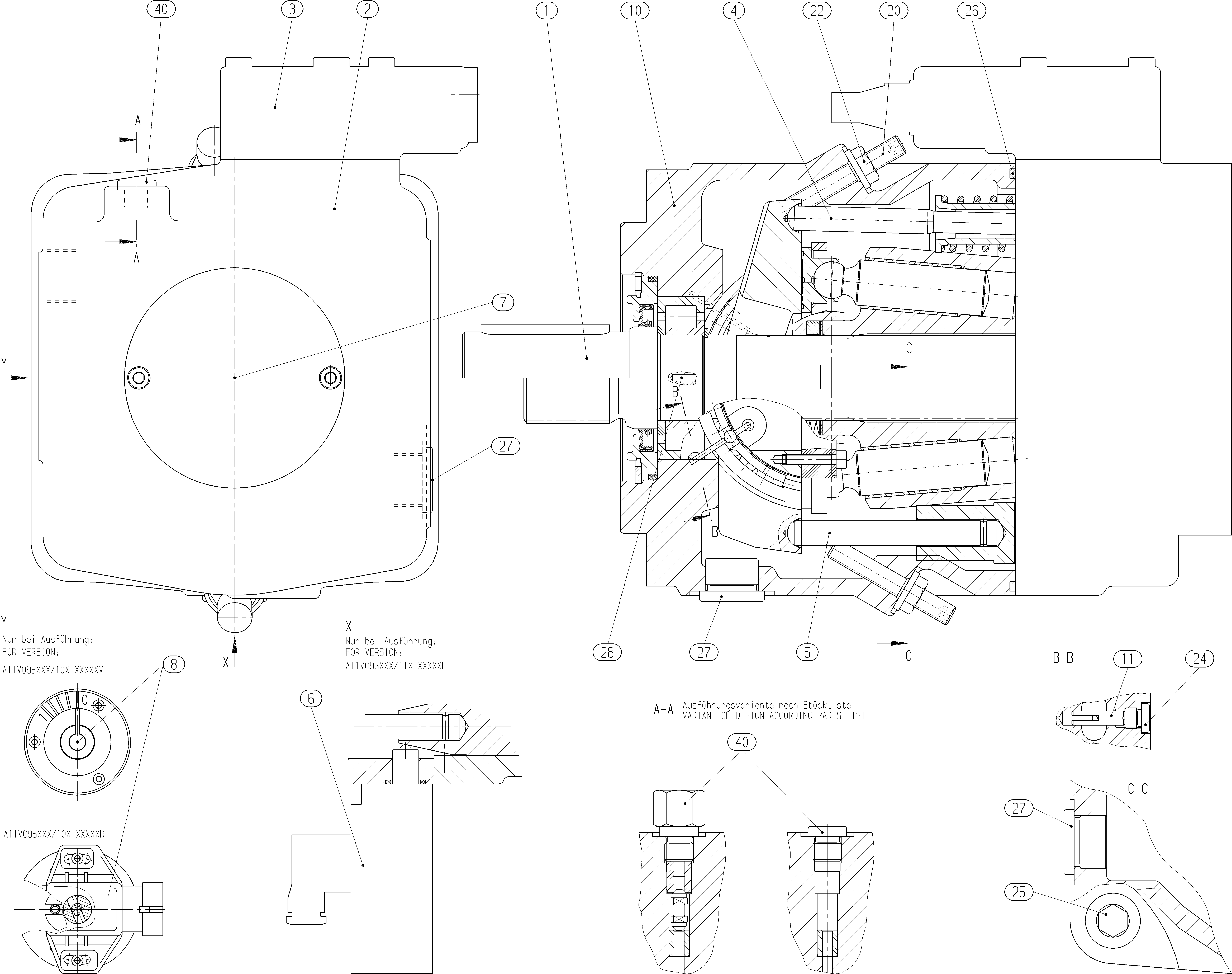 PT-A11VO95LRDS/10R-NZD12K61-Y — Zeichnung