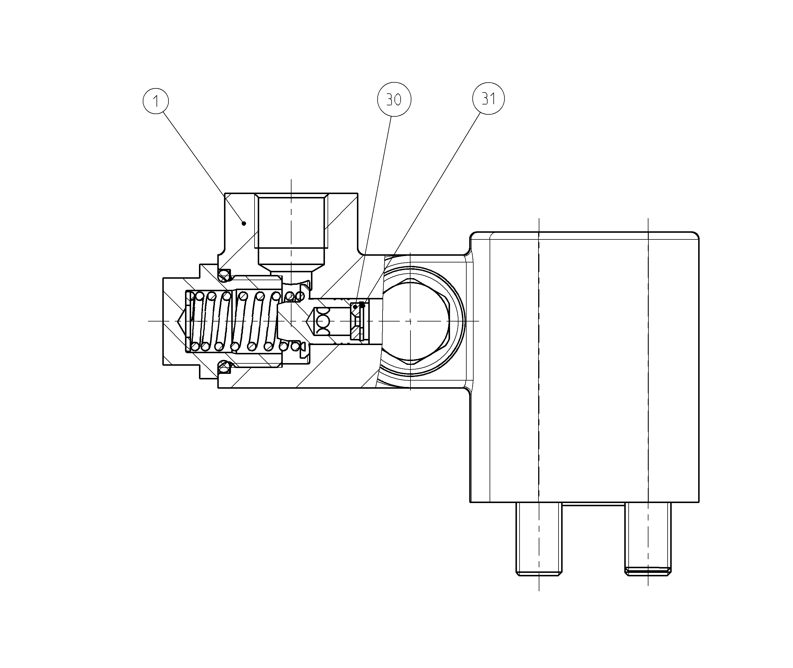 FLUSH/BOOST PRESSURE VALVE — Zeichnung