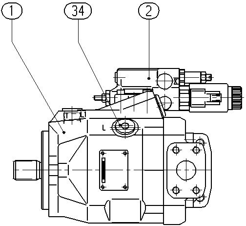 A A10V O 45ED 72/52L-VSC12N00P -S1457 — Zeichnung