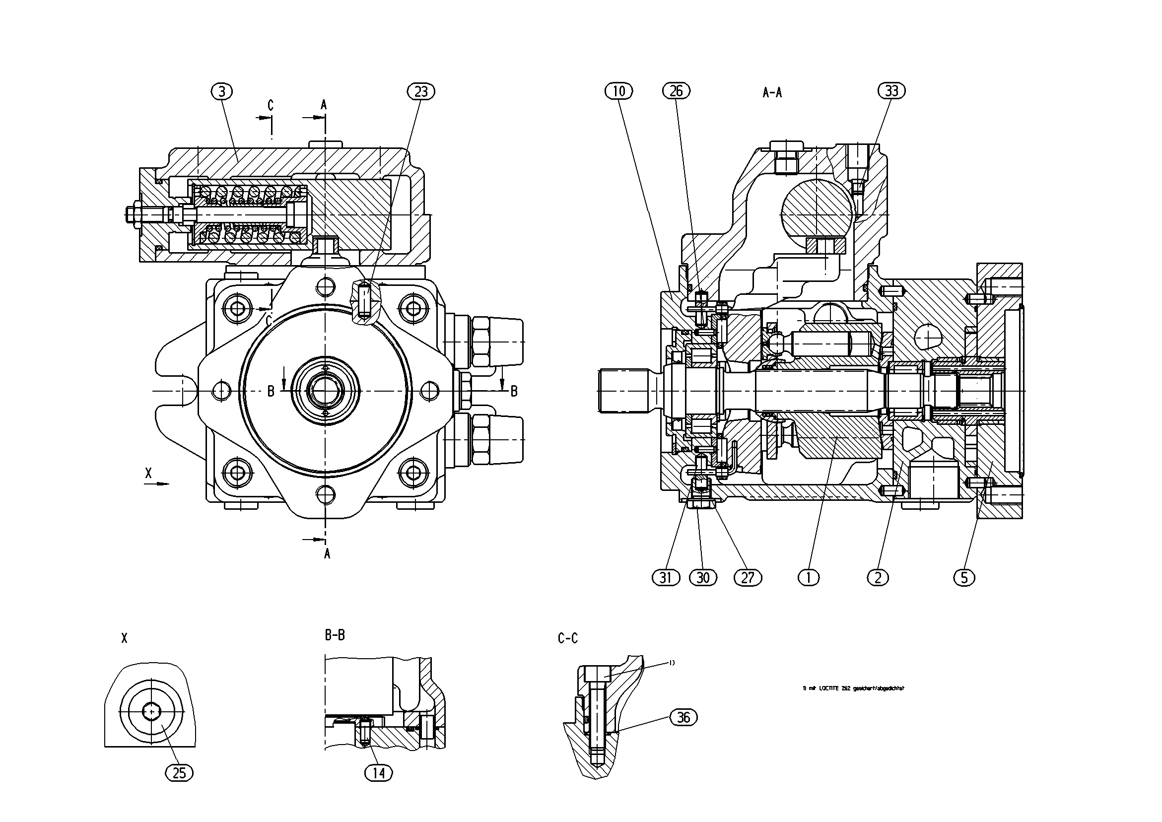 A11VG19DG1/11L-PSC16F011S — Zeichnung