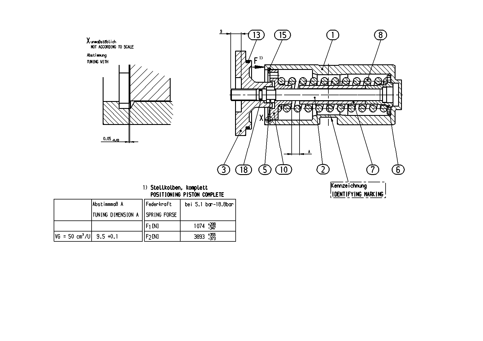 POSITIONING PISTON — Zeichnung