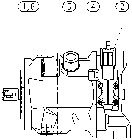 A A10V O 28 DFR1/31R-VSC12N00 -SO 52 — Zeichnung