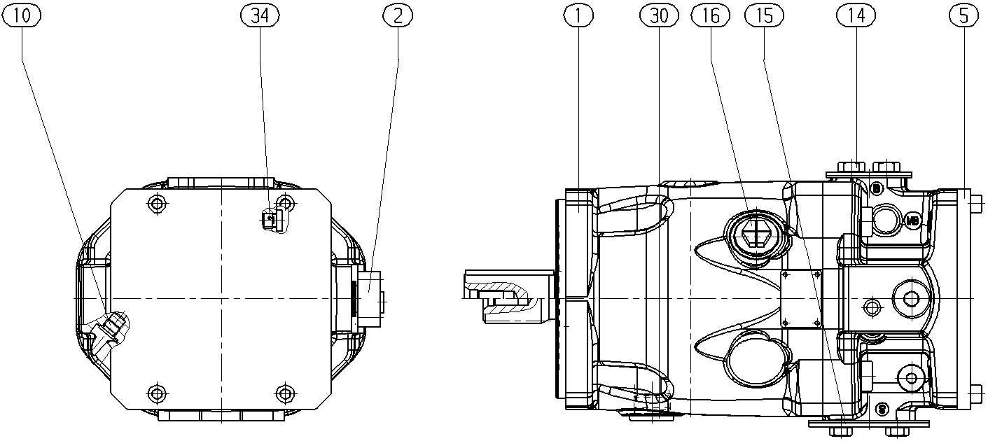 AA10VSO140DFEH/32L-VSB22U99 — Zeichnung