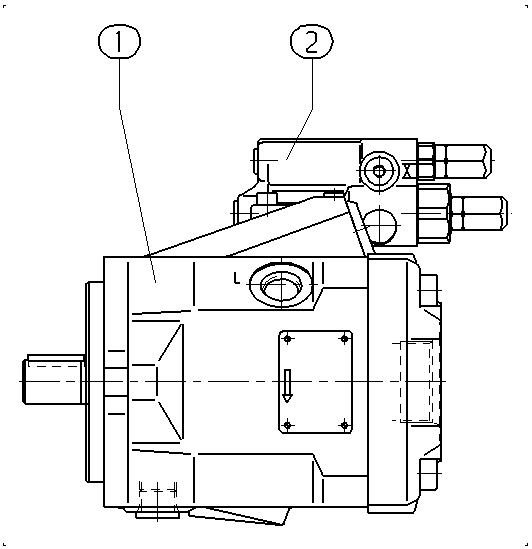 A A10V O 28 DFR /52R-PKC64N00 — Zeichnung