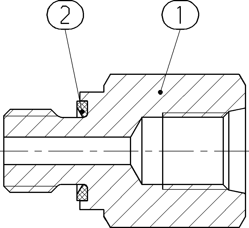 THREADED REDUCING STUD — Zeichnung