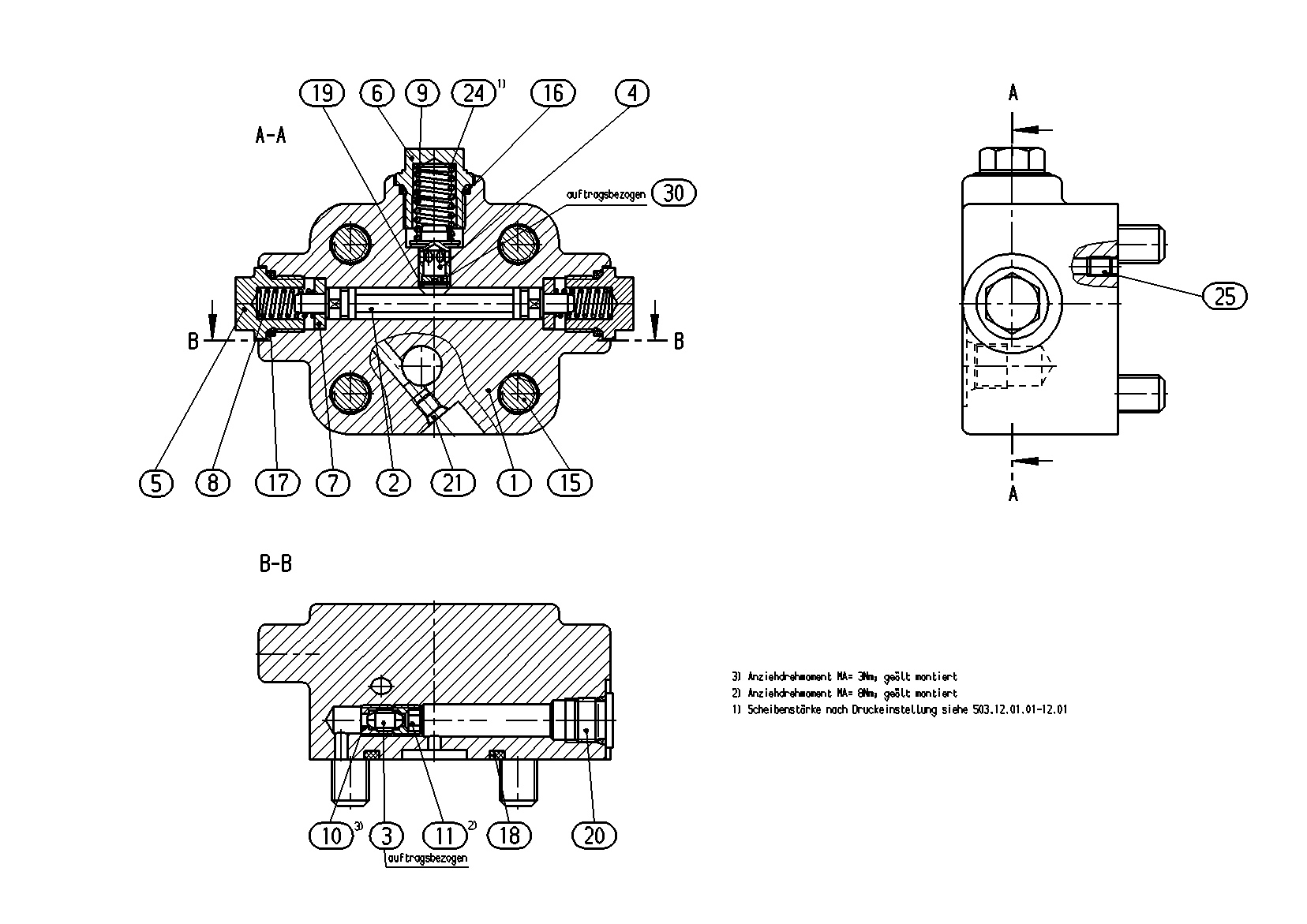 FLUSH/BOOST PRESSURE VALVE — Zeichnung