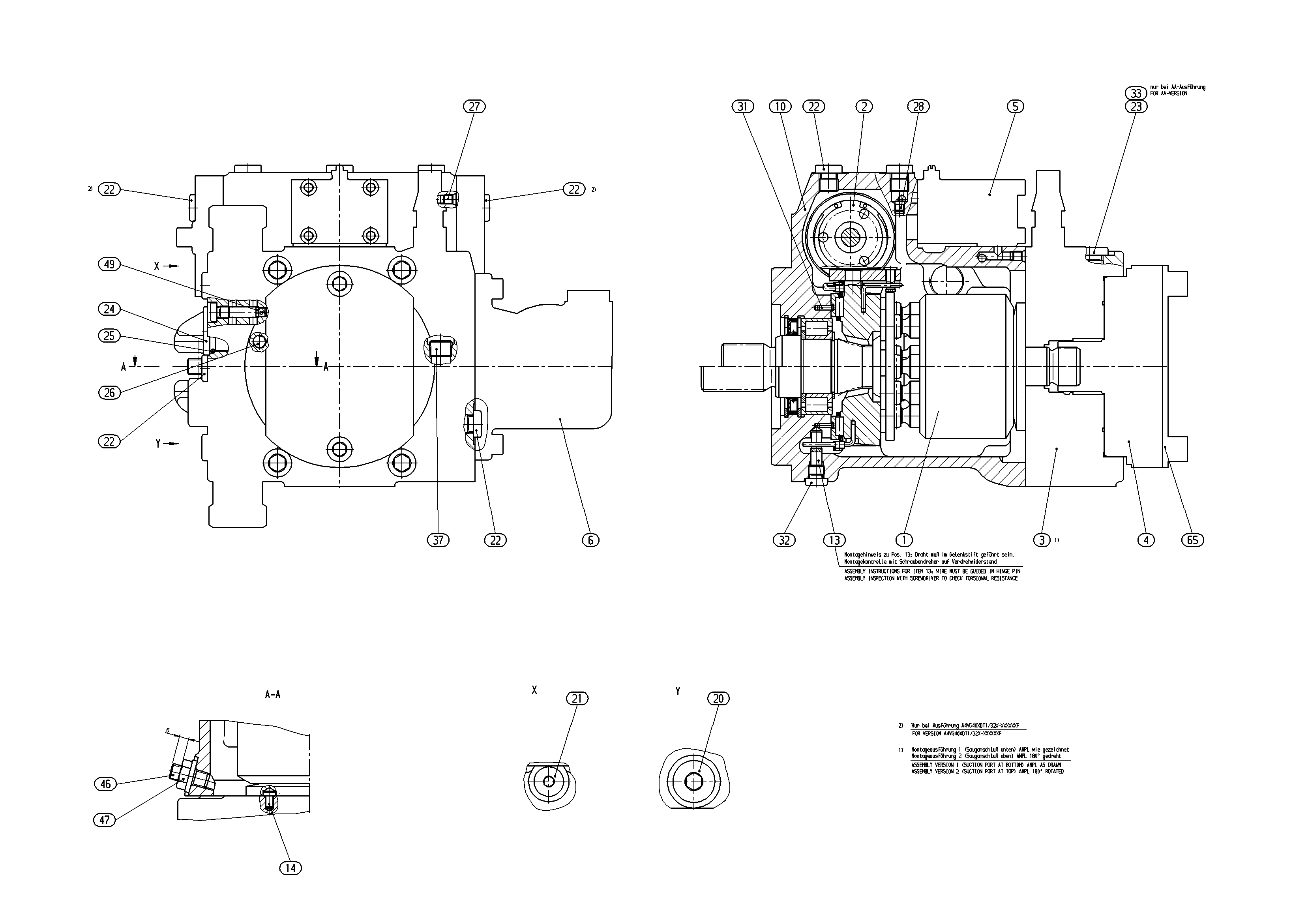A4VG40EP2D1/32L-NAC02F045FT-S — Zeichnung
