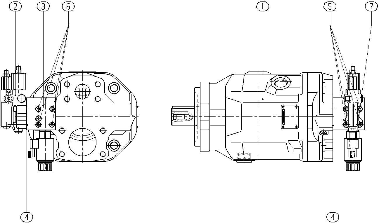 A A10V O100 DFR /31R-PKC61N00 -S2448 — Zeichnung