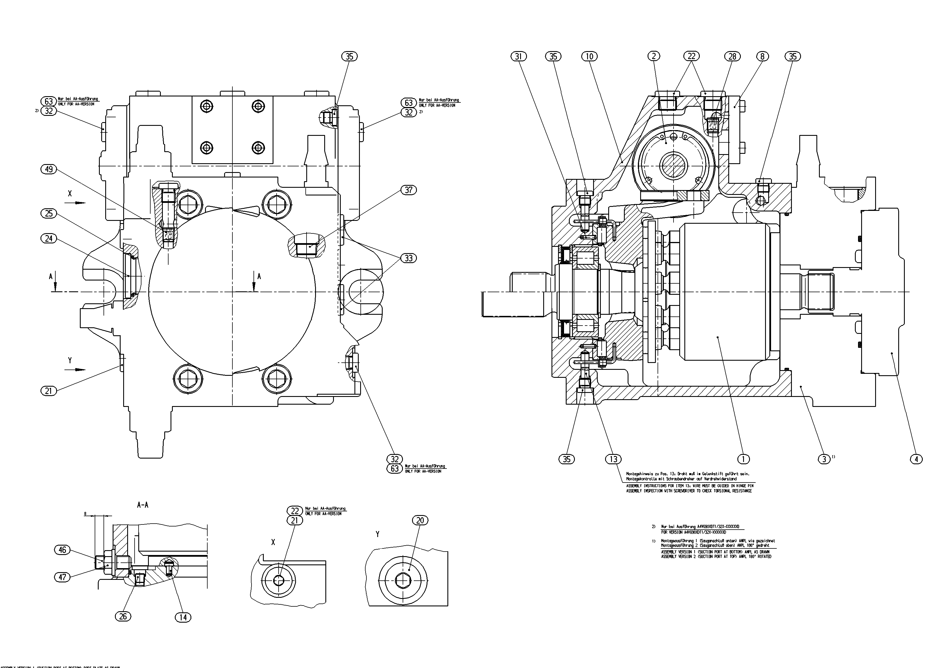 A4VG90NVDT1/32L-NAF02F731D-S — Zeichnung