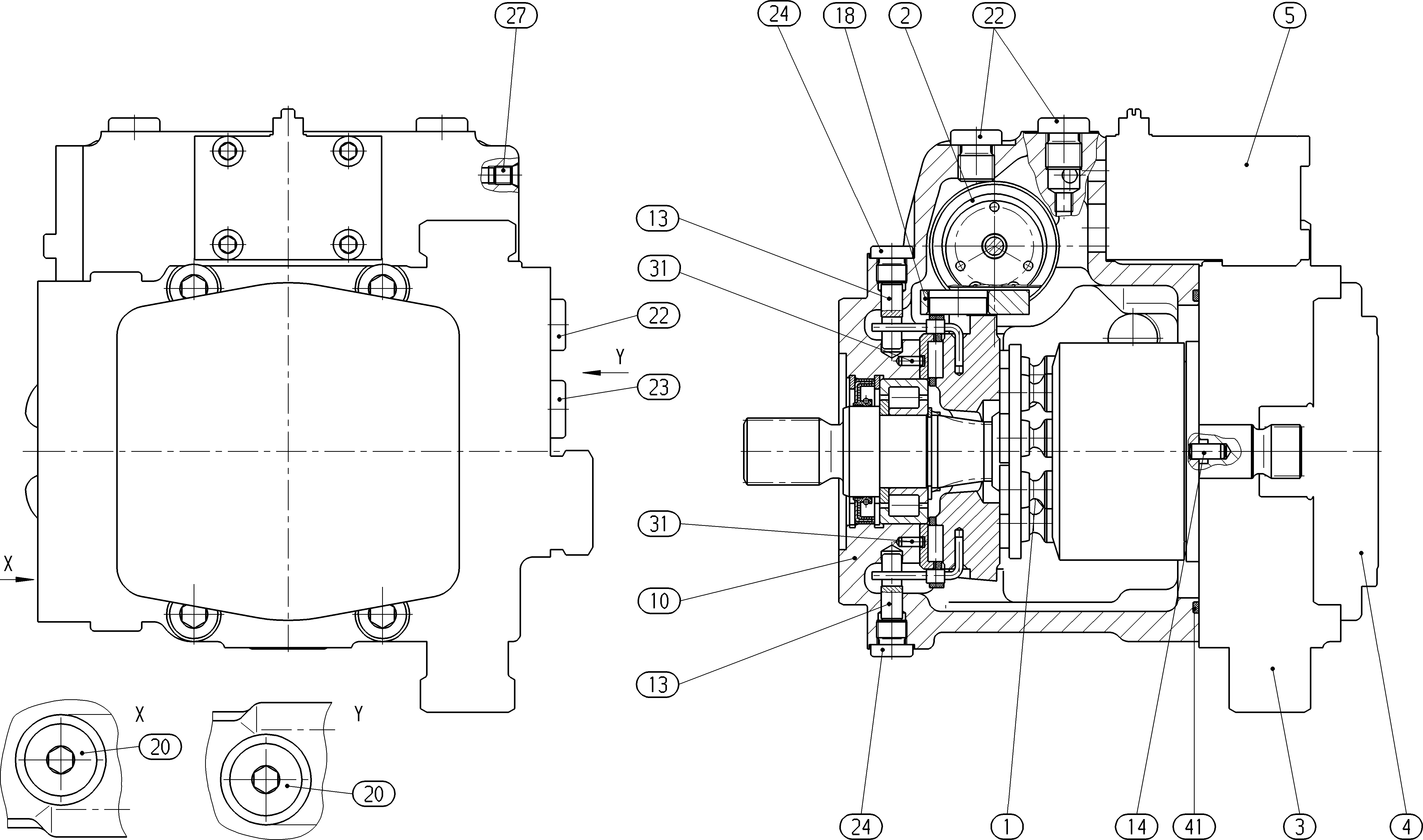 A10VG18EP31/10R-NSC16F025SP-S — Zeichnung