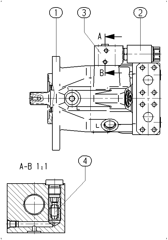 A A10V M 63 EZ6 /52W1-VWC60N000P — Zeichnung