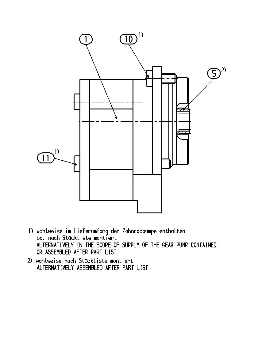 HYDRAULIC GEAR PUMP — Zeichnung