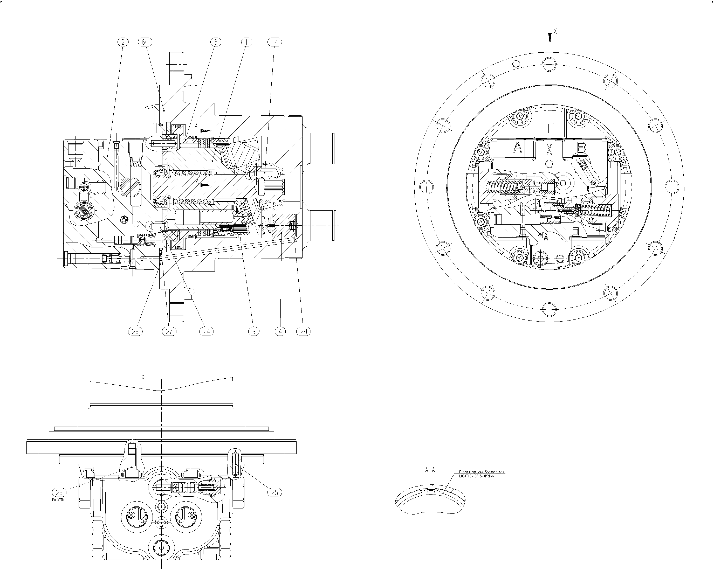 A10VT28HZ/10W158-NN81B030 — Zeichnung