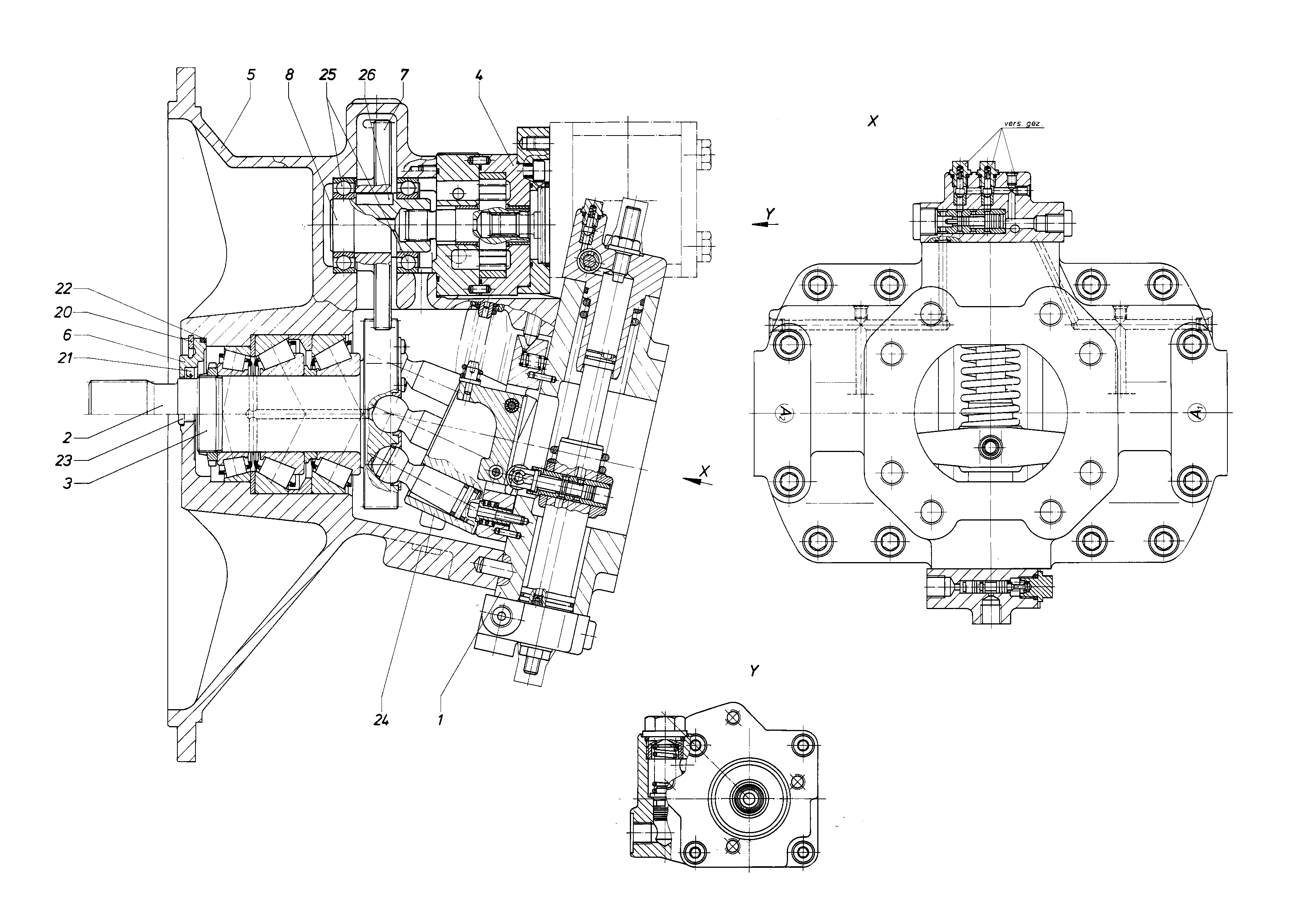 A8VO107SRZ/60R1-NZG05F48 — Zeichnung