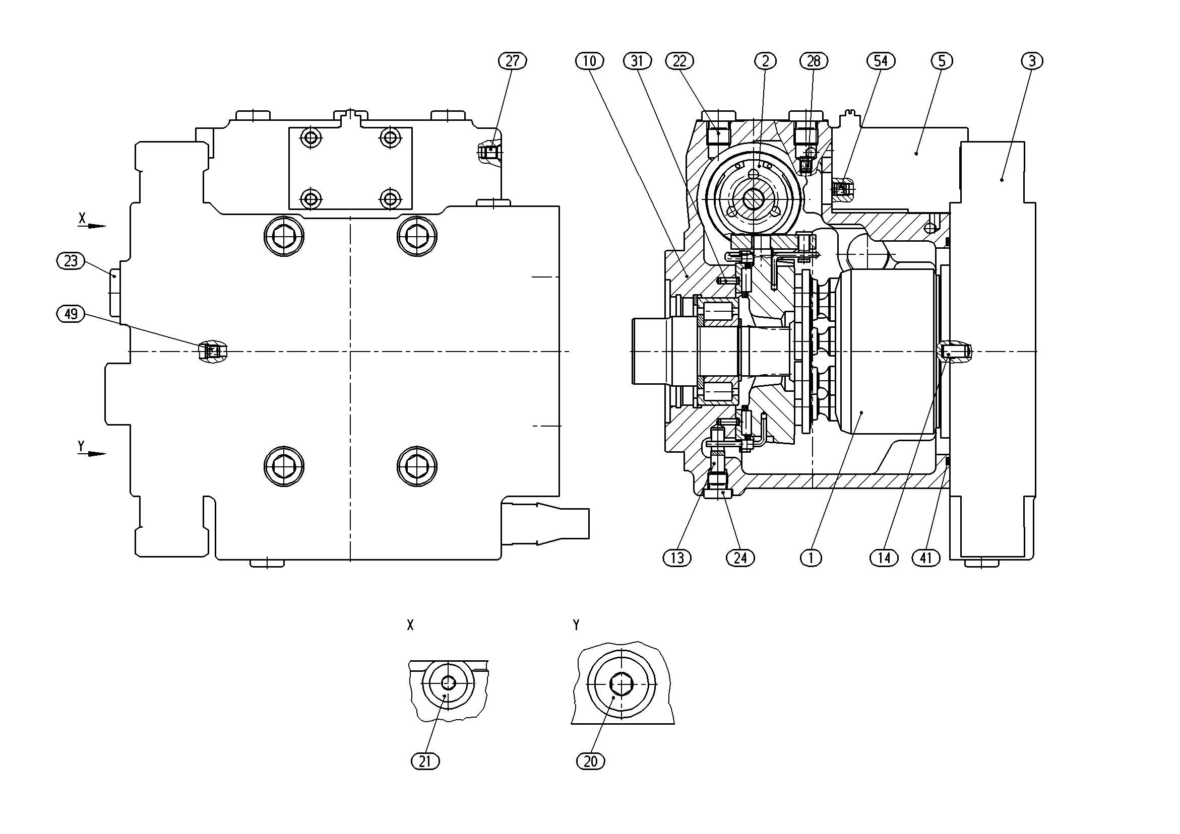 AXIAL-PISTON PUMP — Zeichnung