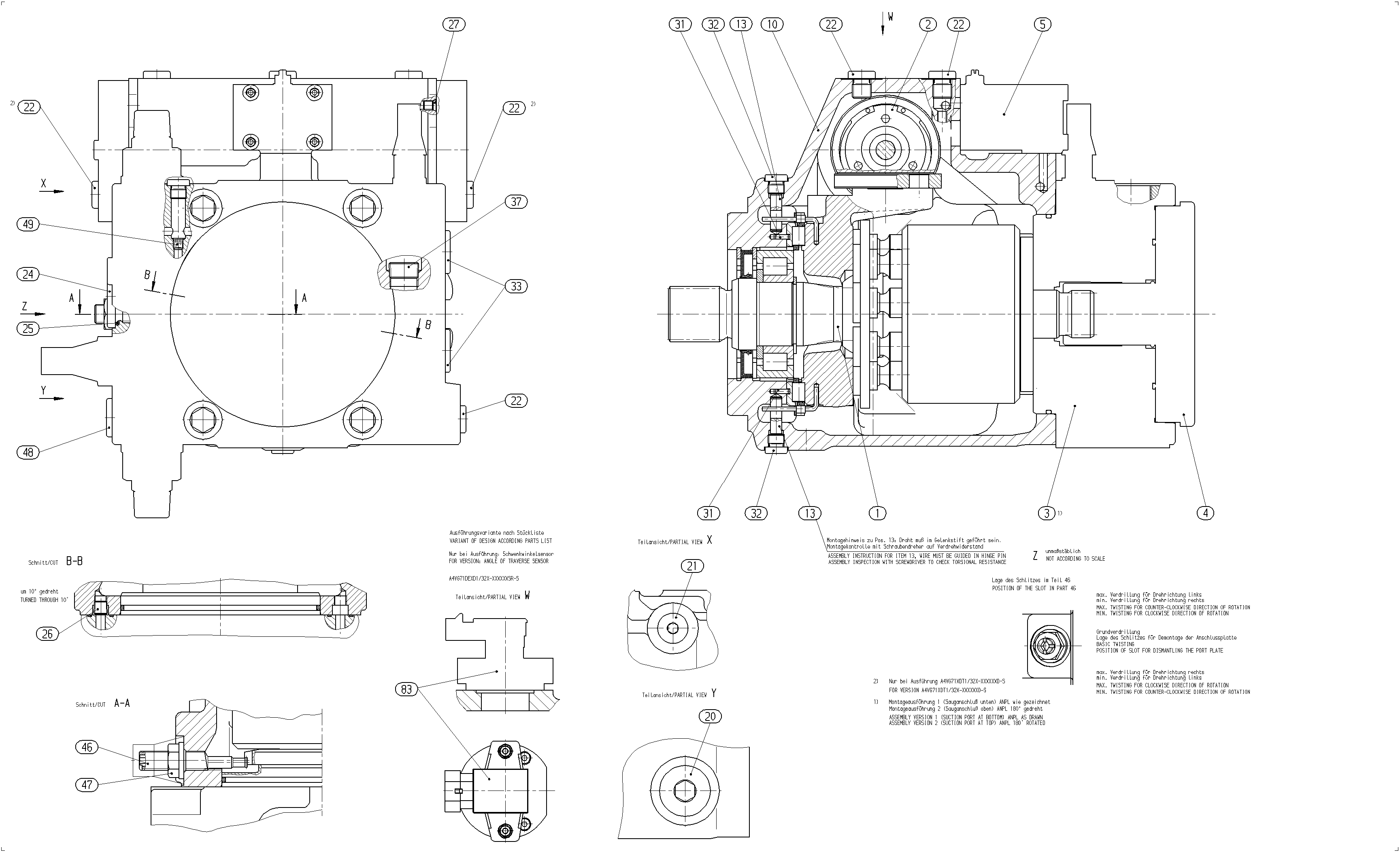 A4VG71DWDT1/32R-NSF02F001DR-ES — Zeichnung