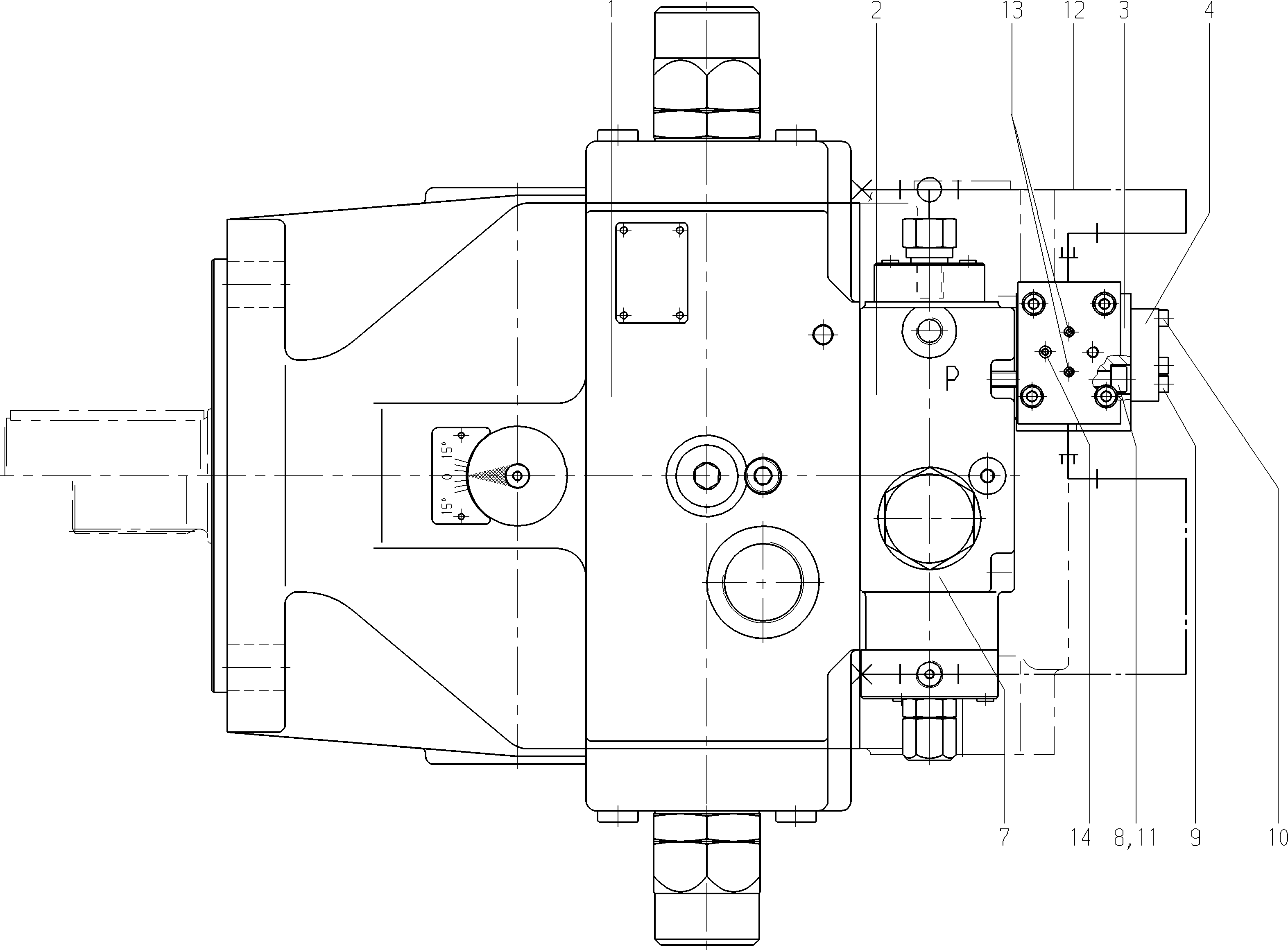 V A4VSG 71 HDT /11X K33 -S1450 — Zeichnung