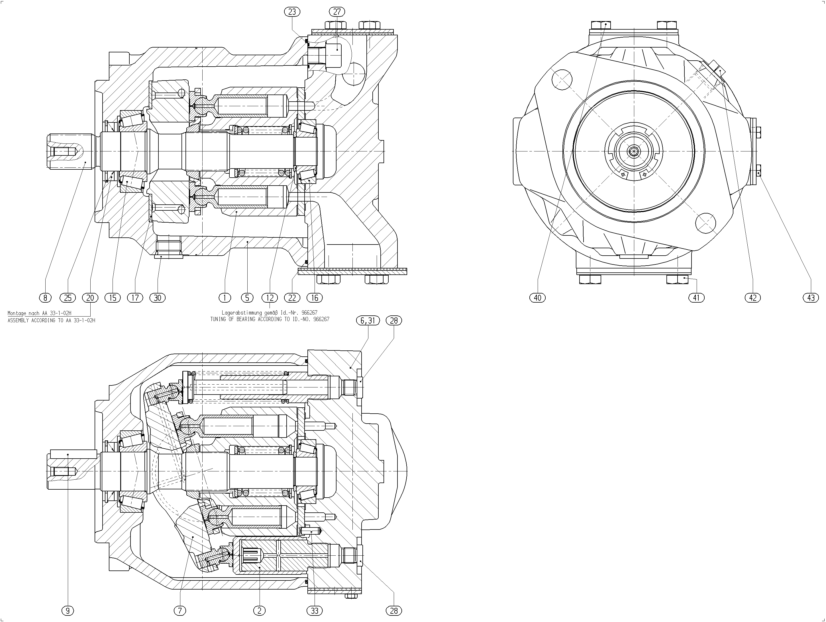 A A10V O 45 OV /31R-VSC62N00 -S2432 — Zeichnung